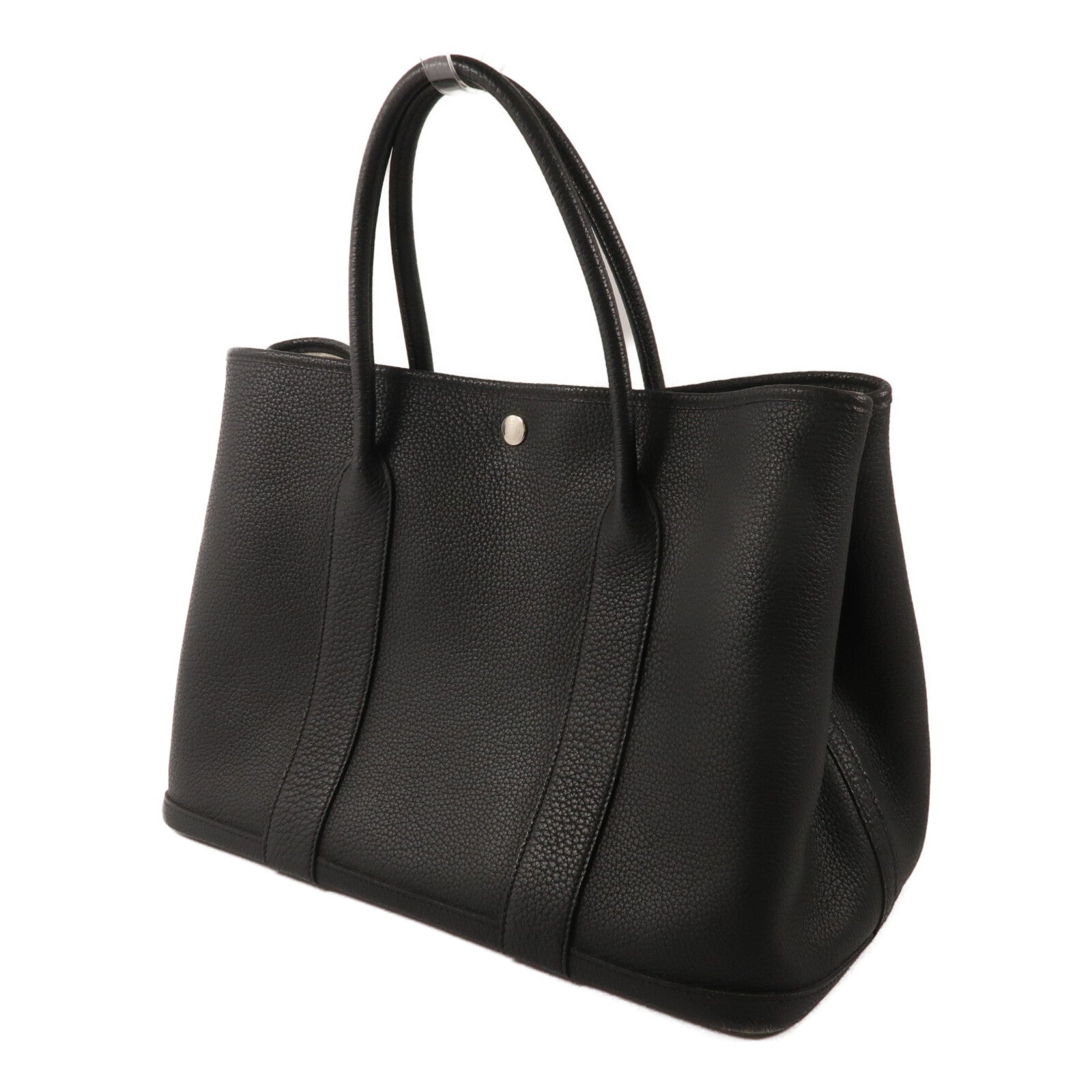 HERMES Negonda皮革GardenParty PM手挽袋Noir