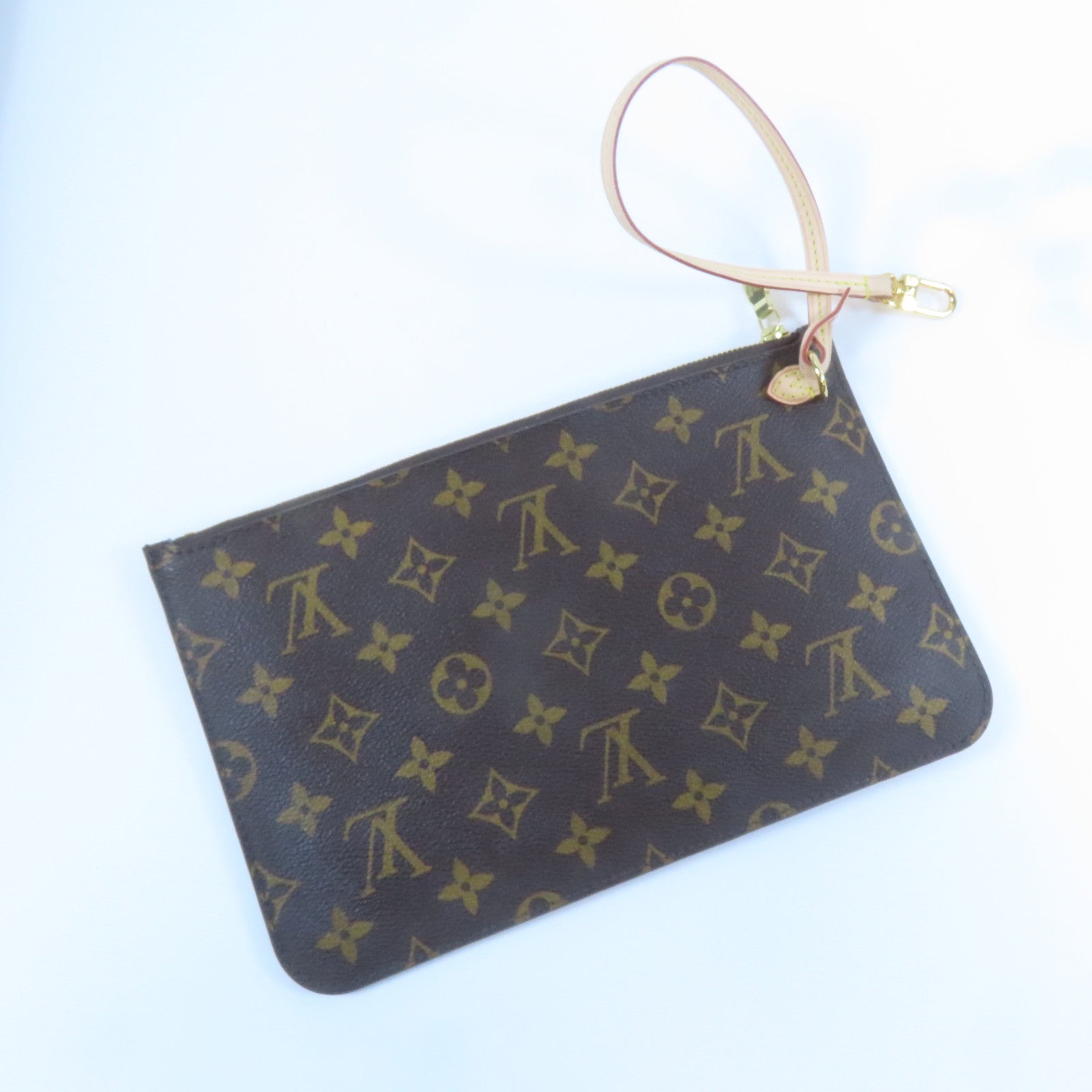 LOUIS VUITTON Monogram Neverfull MM金扣肩背袋啡色