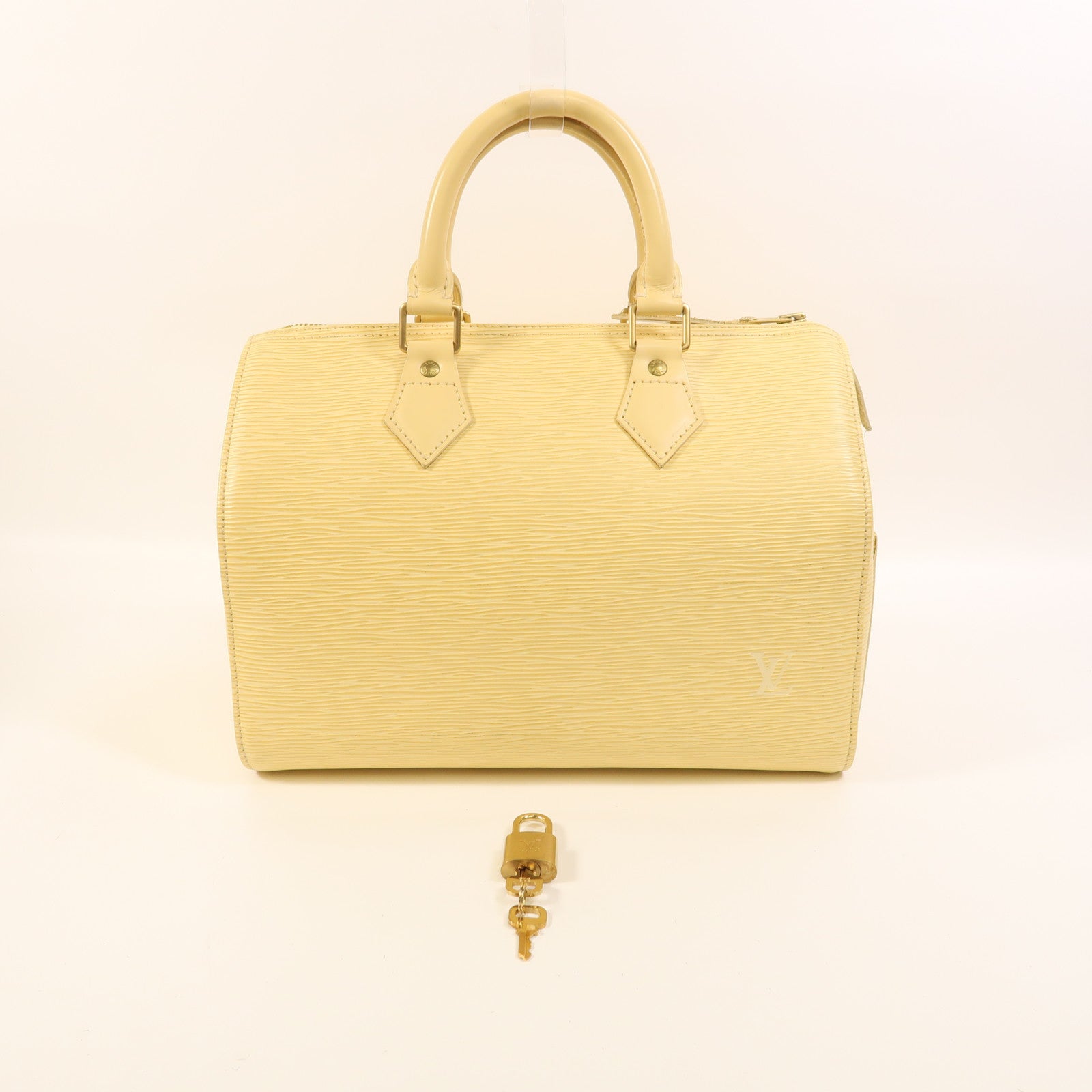 LOUIS VUITTON Epi Speedy 25金扣手挽袋