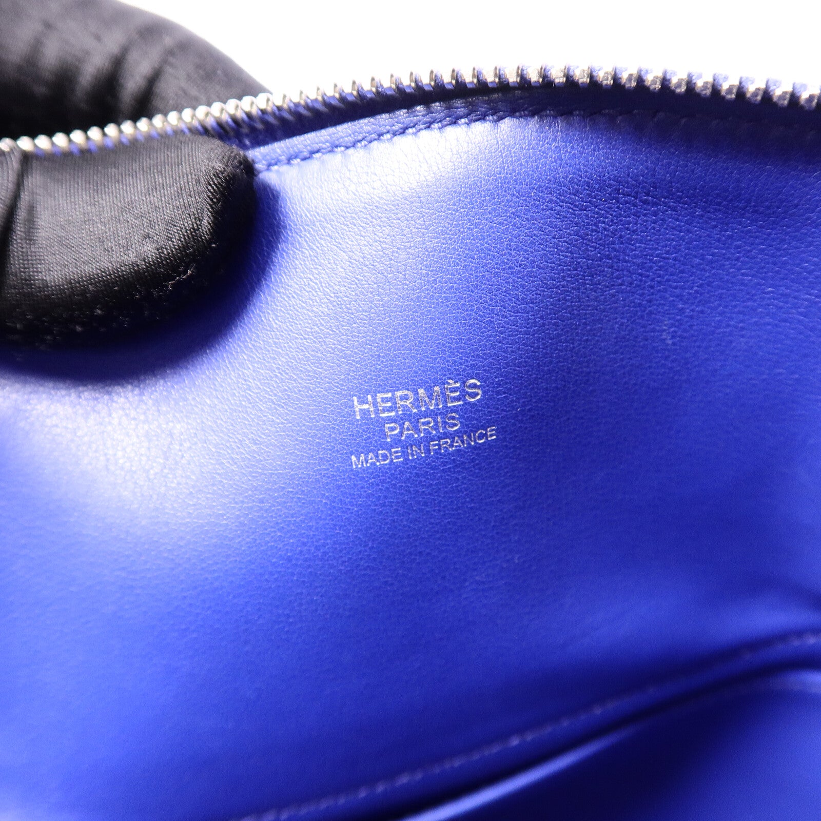 HERMES Togo皮革Bolide 31手挽肩背兩用袋Bleu Electrique