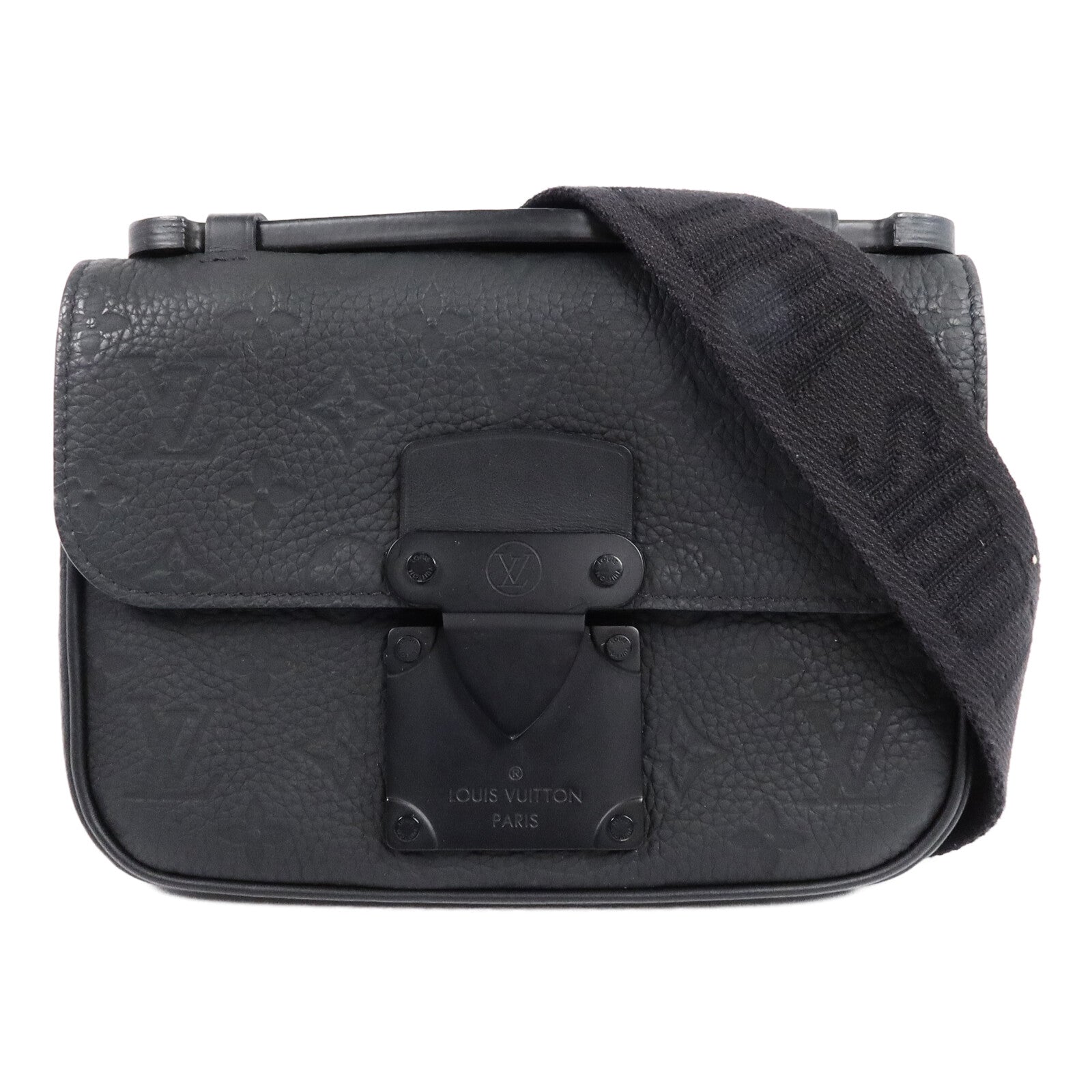 LOUIS VUITTON Taurillon Monogram S Lock Sling肩背袋