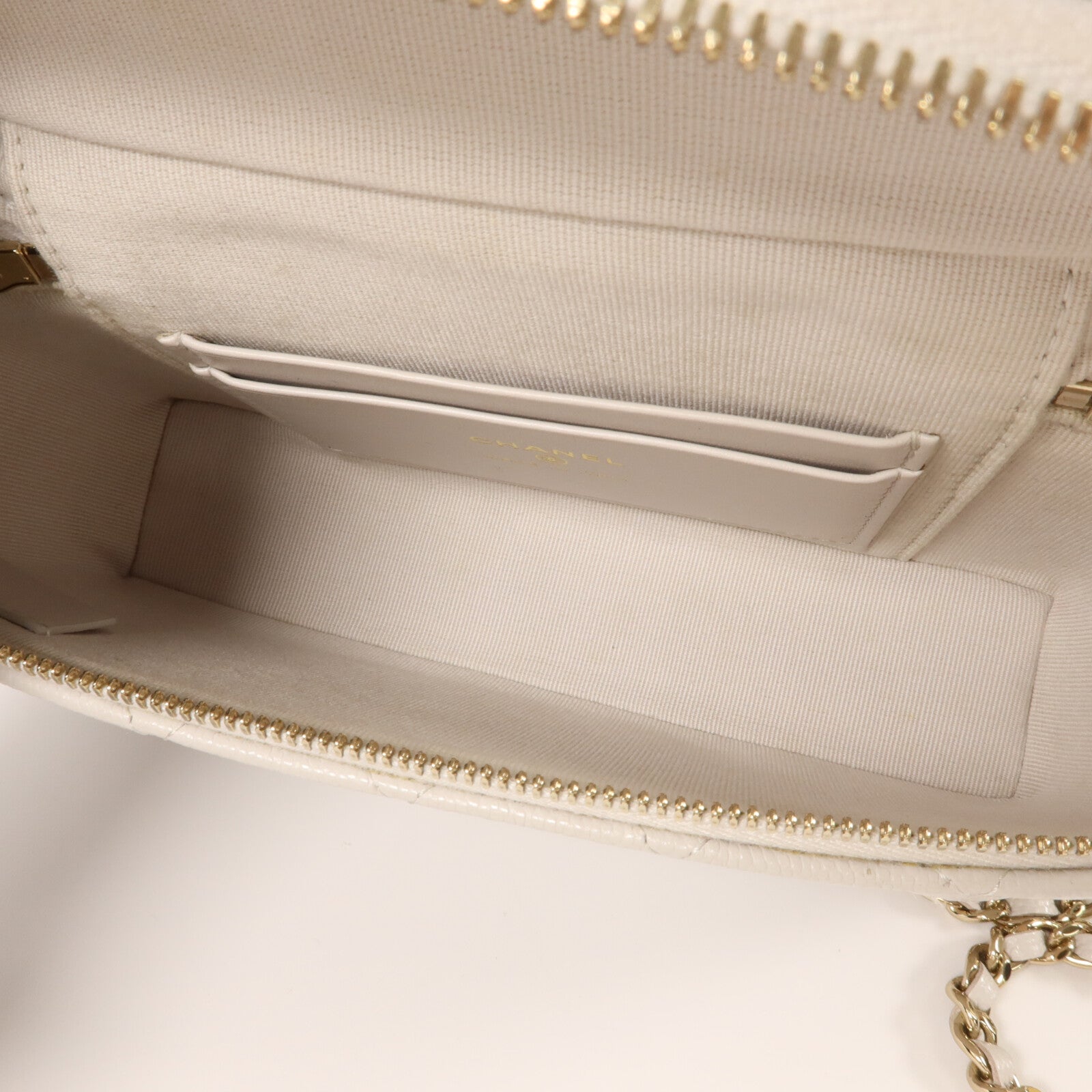 CHANEL 牛皮皮革Vanity Case 25C手挽肩背兩用袋
