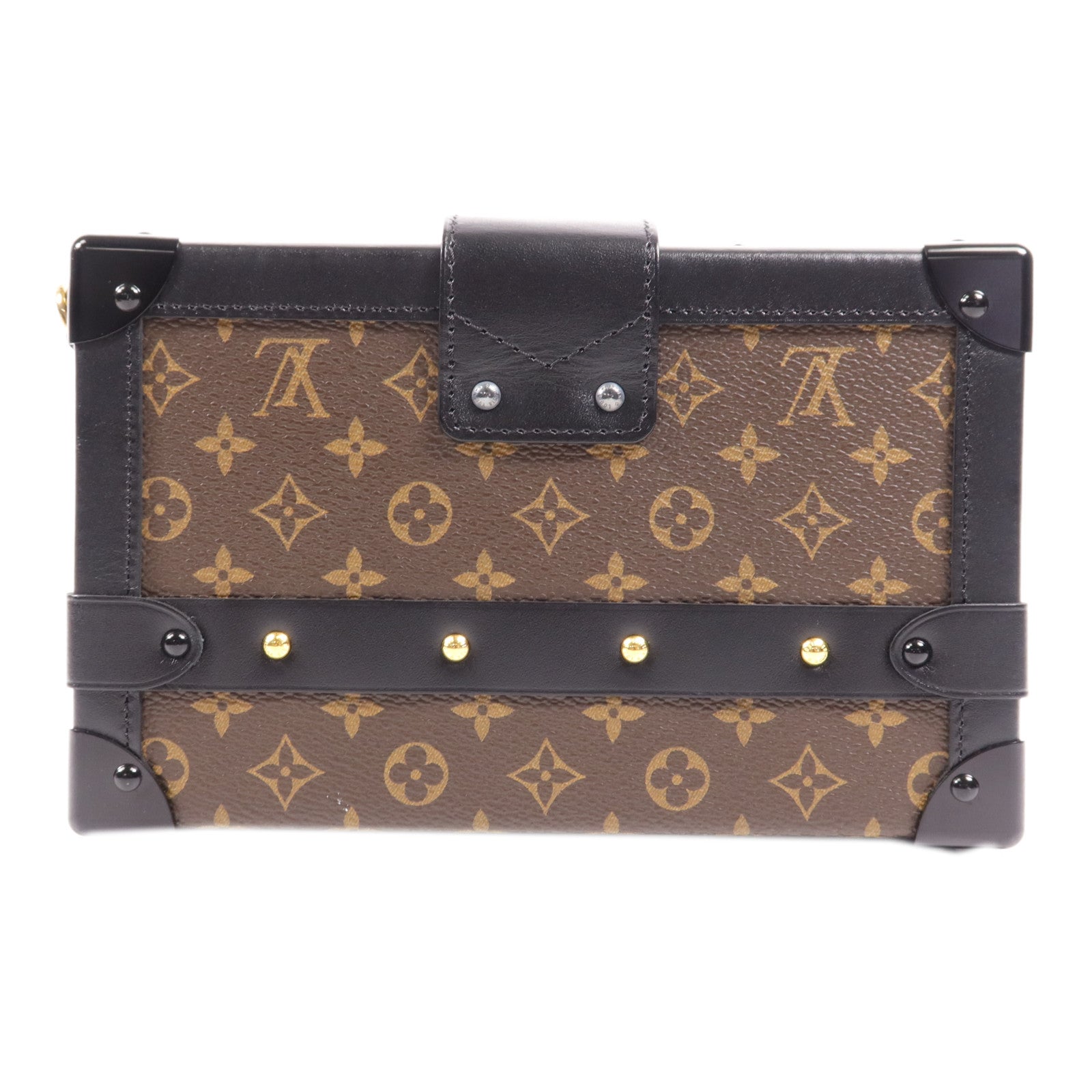 LOUIS VUITTON Monogram Petite Malle金扣肩背袋