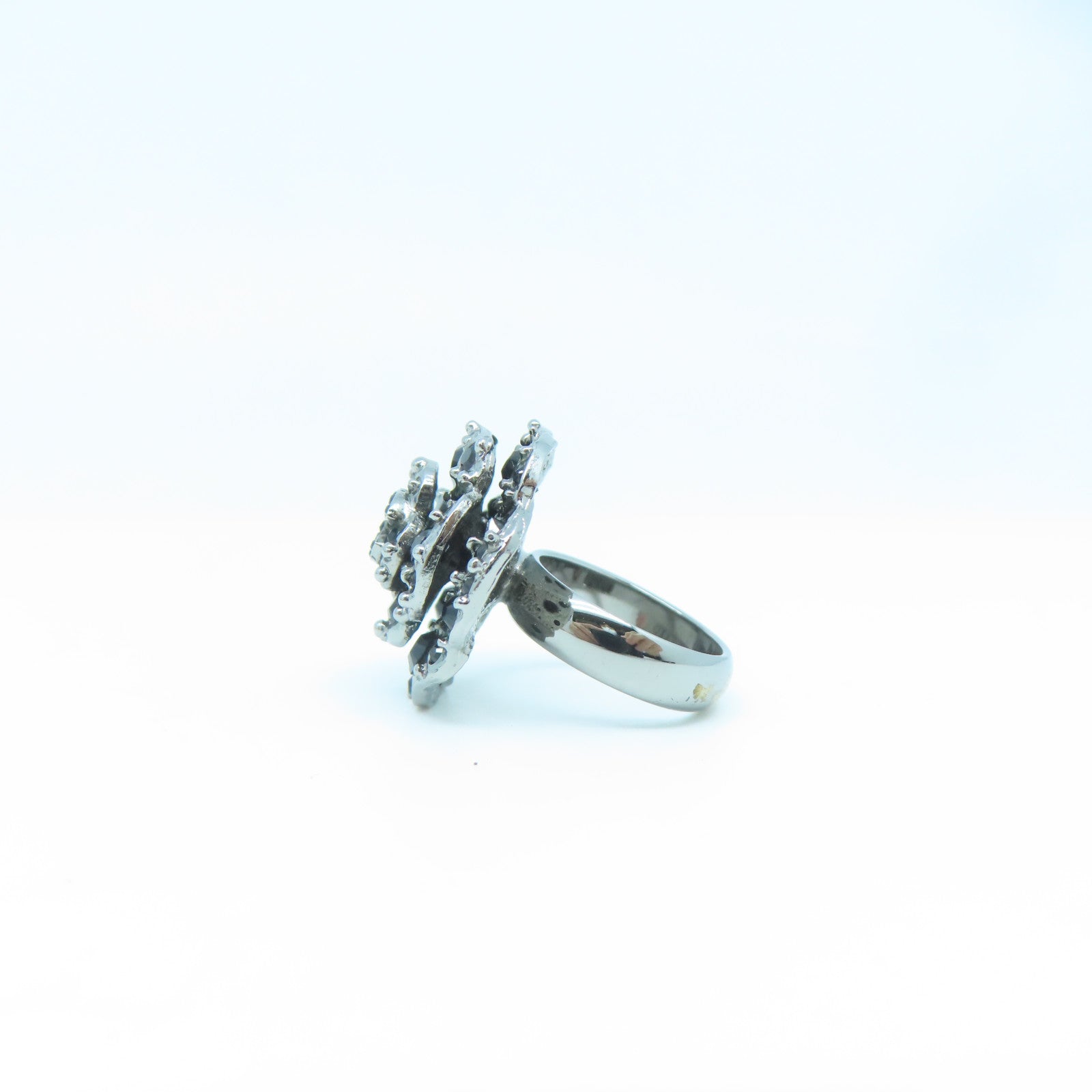 CHANEL 【激減優惠】金屬Ring戒指黑色US#6