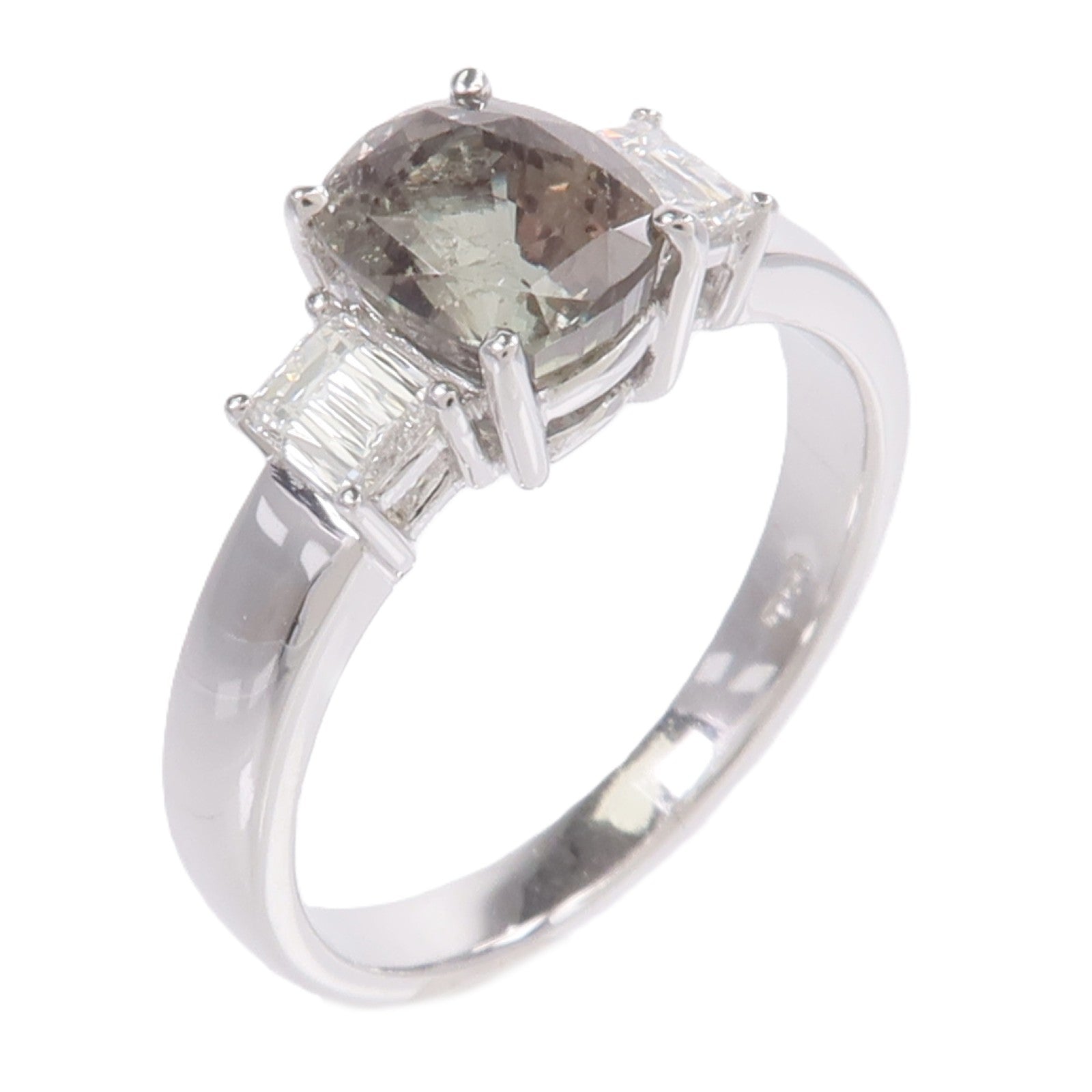 JEWELRY 18K白金Alexandrite Diamond Ring變石/鑽石戒指