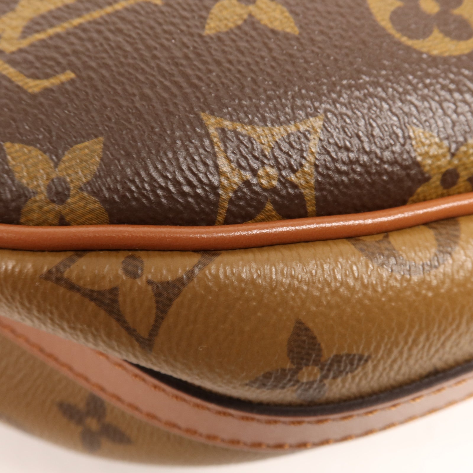 LOUIS VUITTON Monogram Reverse Loop Hobo金扣手挽肩背兩用袋