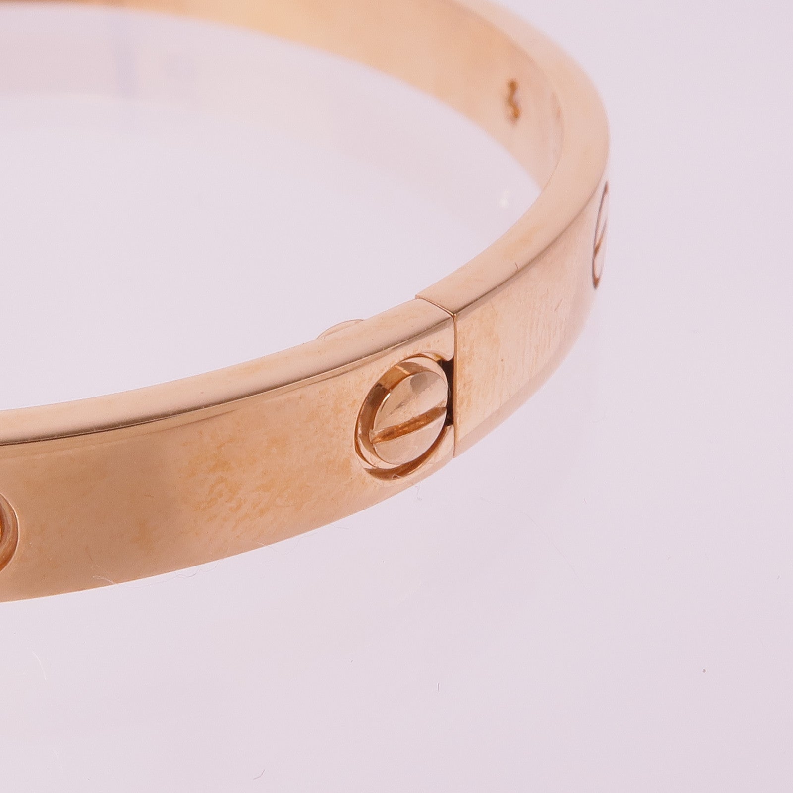 CARTIER 18K玫瑰金Love Bracelet 4 Diamonds鑽石手鐲Cartier#18