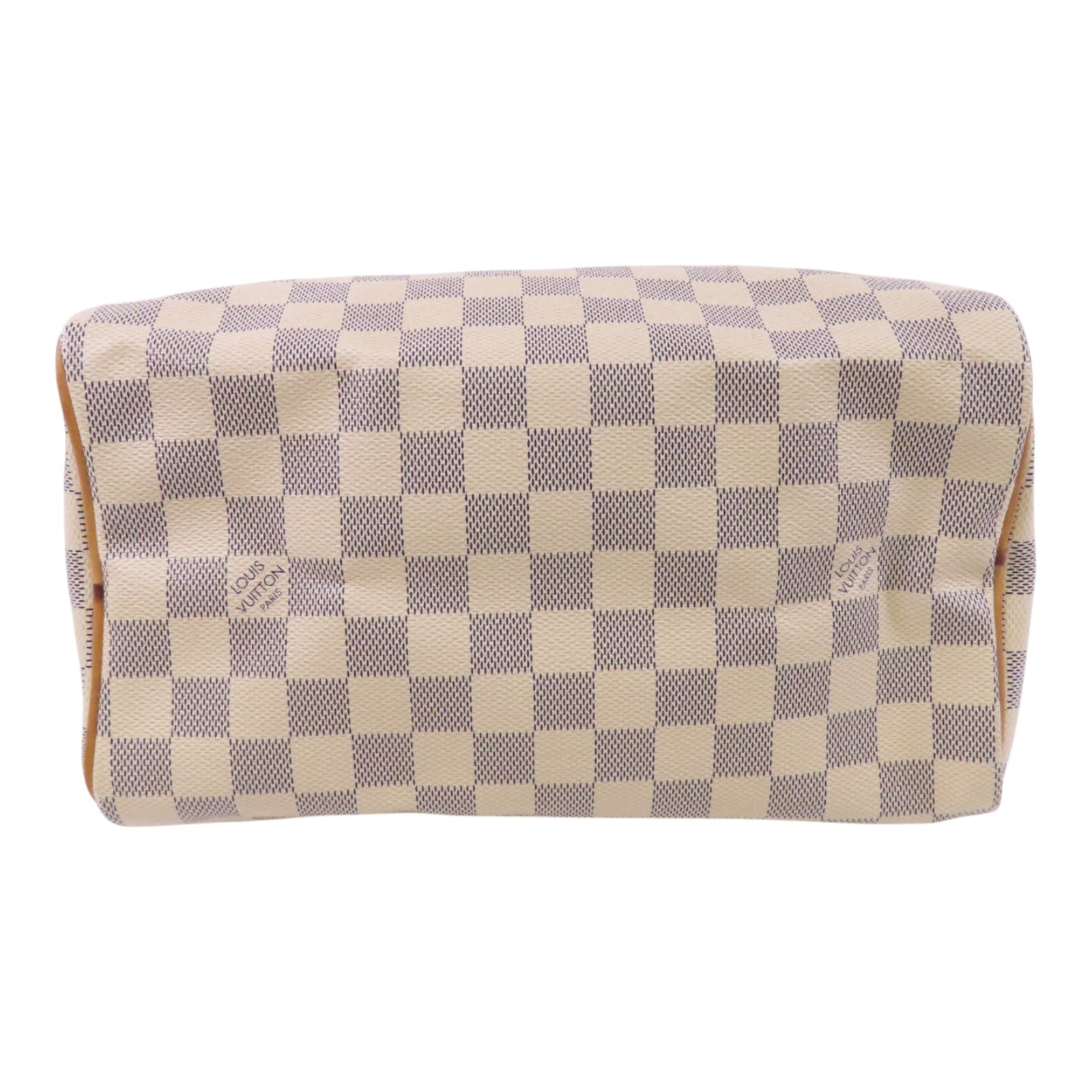 LOUIS VUITTON Damier Azur Speedy 25金扣手挽袋
