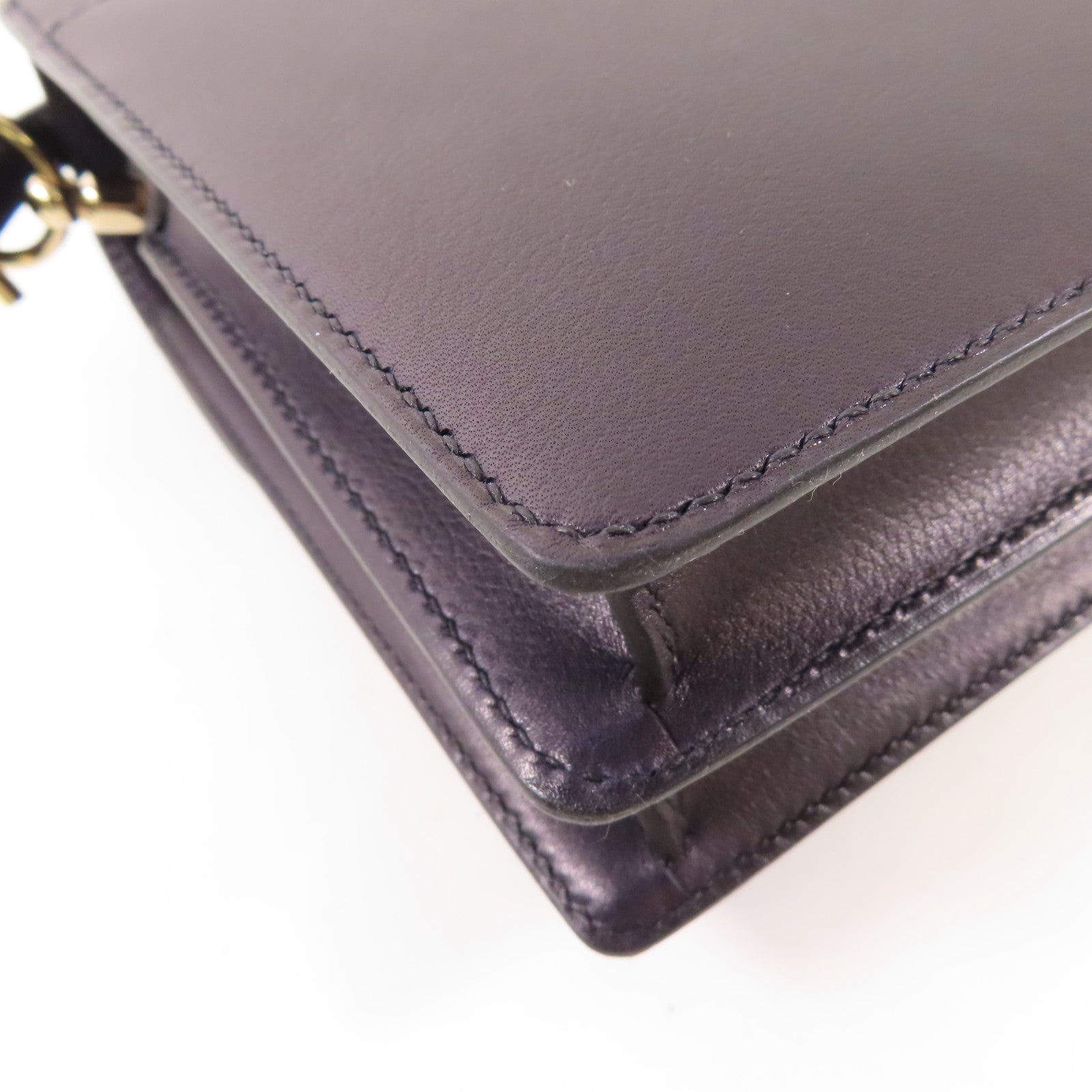 HERMES (PRICE DOWN) GHW Mini Roulis 2 Way Shoulder Bag Evercolor Leather 76 Bleu Indigo