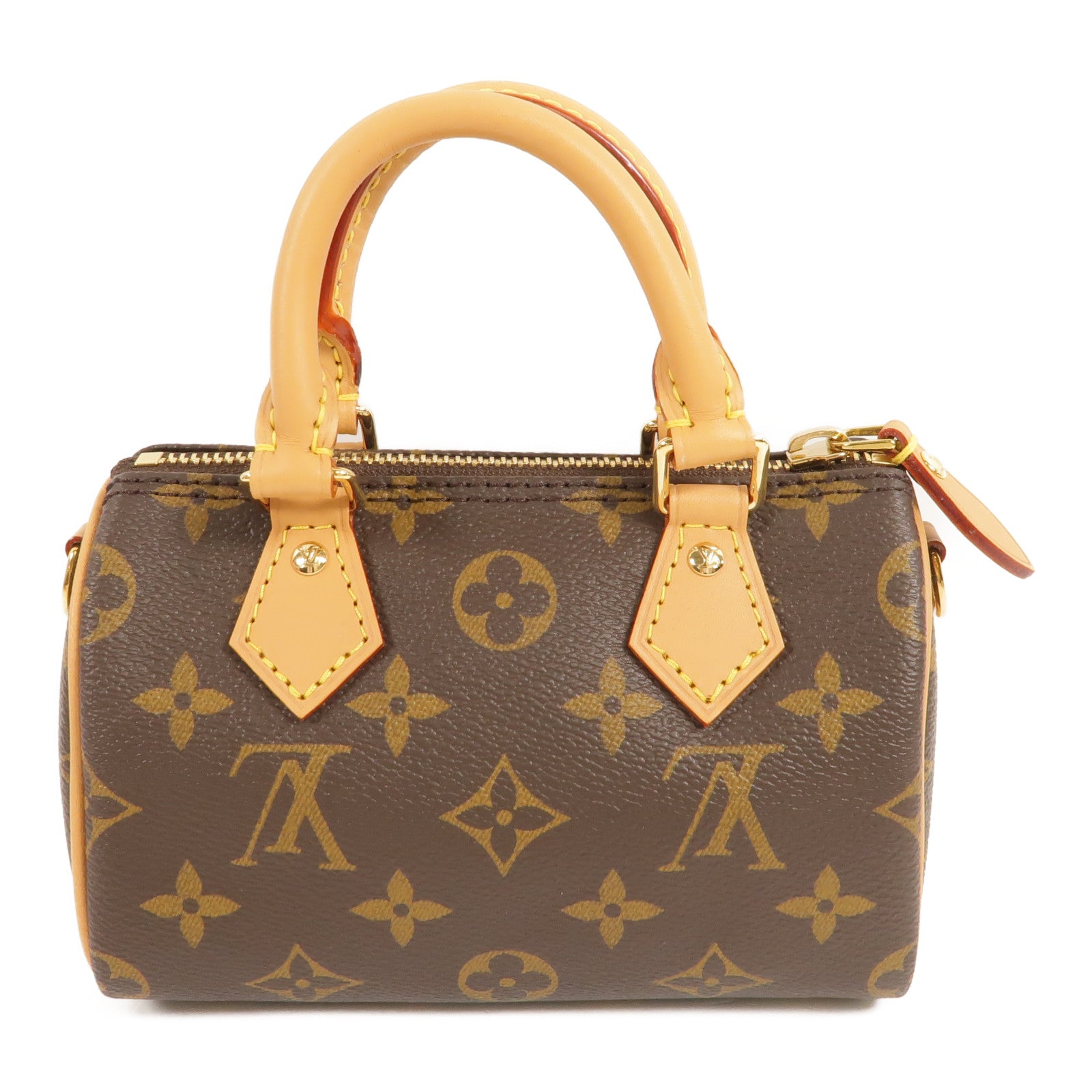 LOUIS VUITTON Monogram Nano Speedy金扣手挽肩背兩用袋