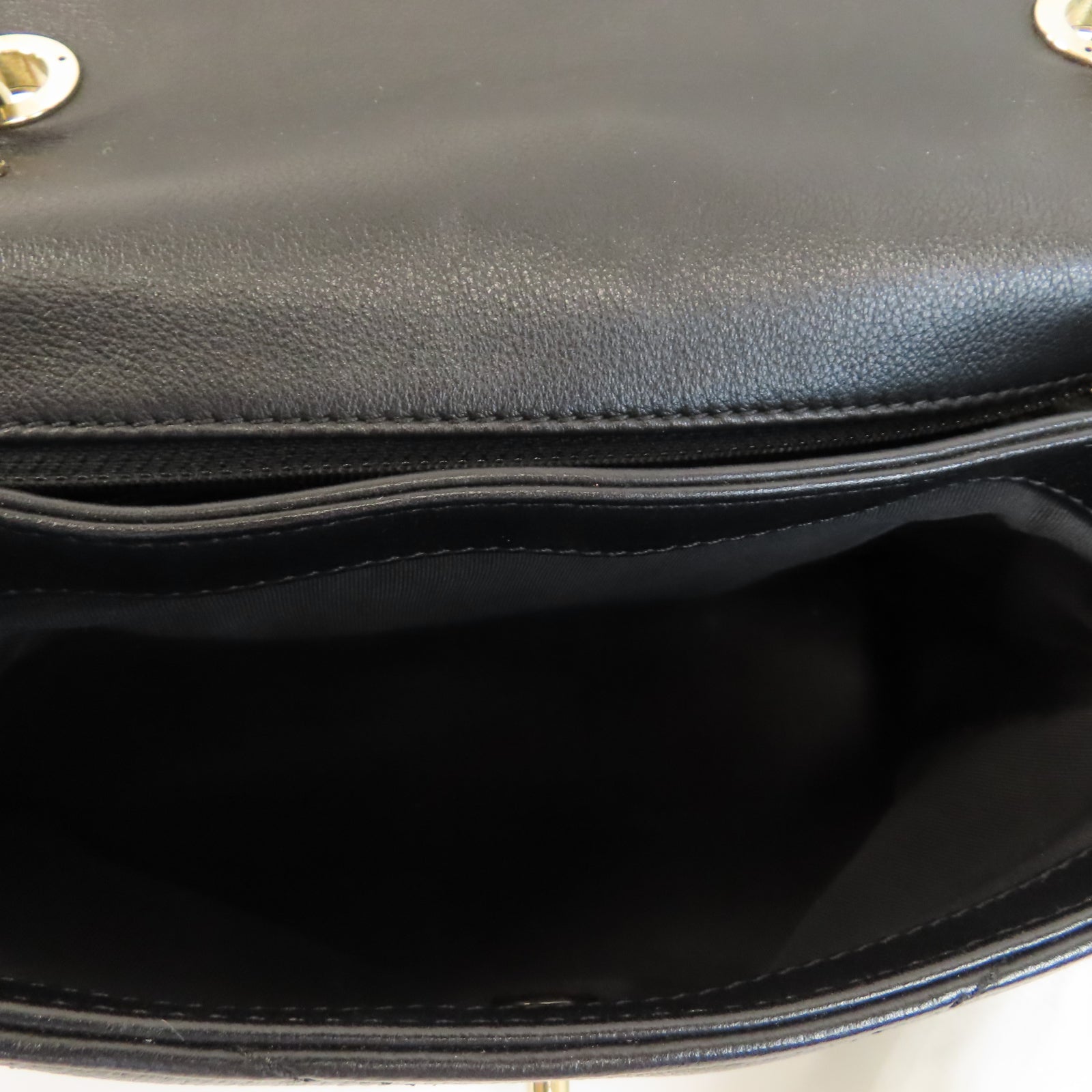 CHANEL 斜紋牛皮皮革Top Handle金扣手挽肩背兩用袋黑色