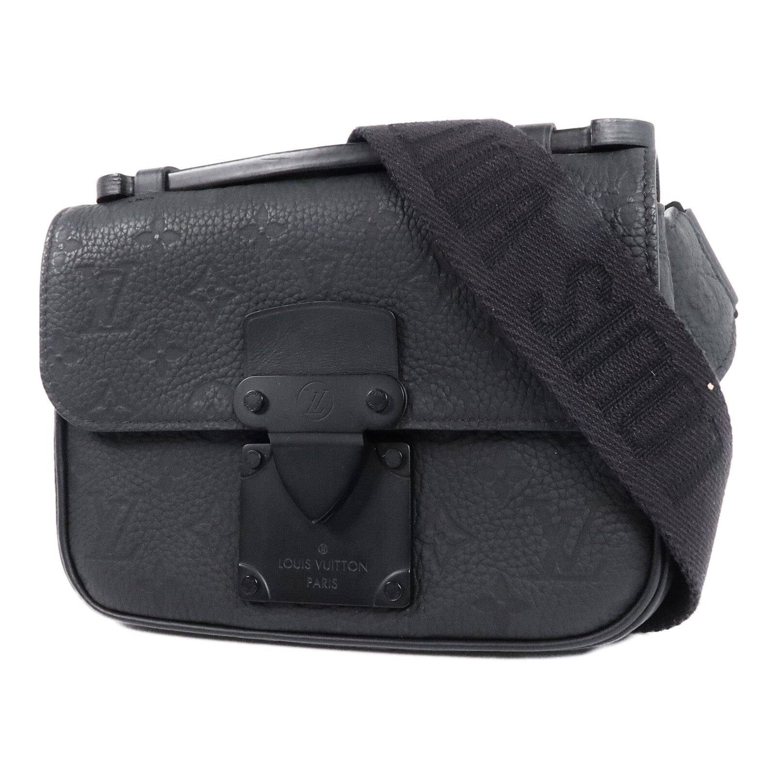 LOUIS VUITTON Taurillon Monogram S Lock Sling肩背袋