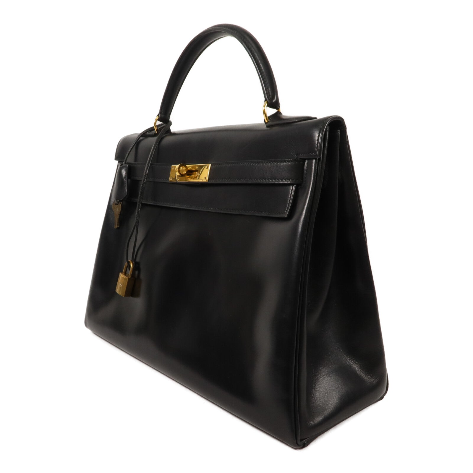 HERMES Box Calf皮革Kelly 32手挽袋Noir
