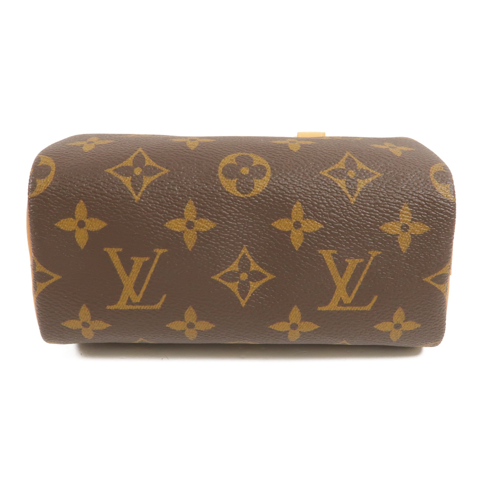 LOUIS VUITTON Monogram Nano Speedy金扣手挽肩背兩用袋