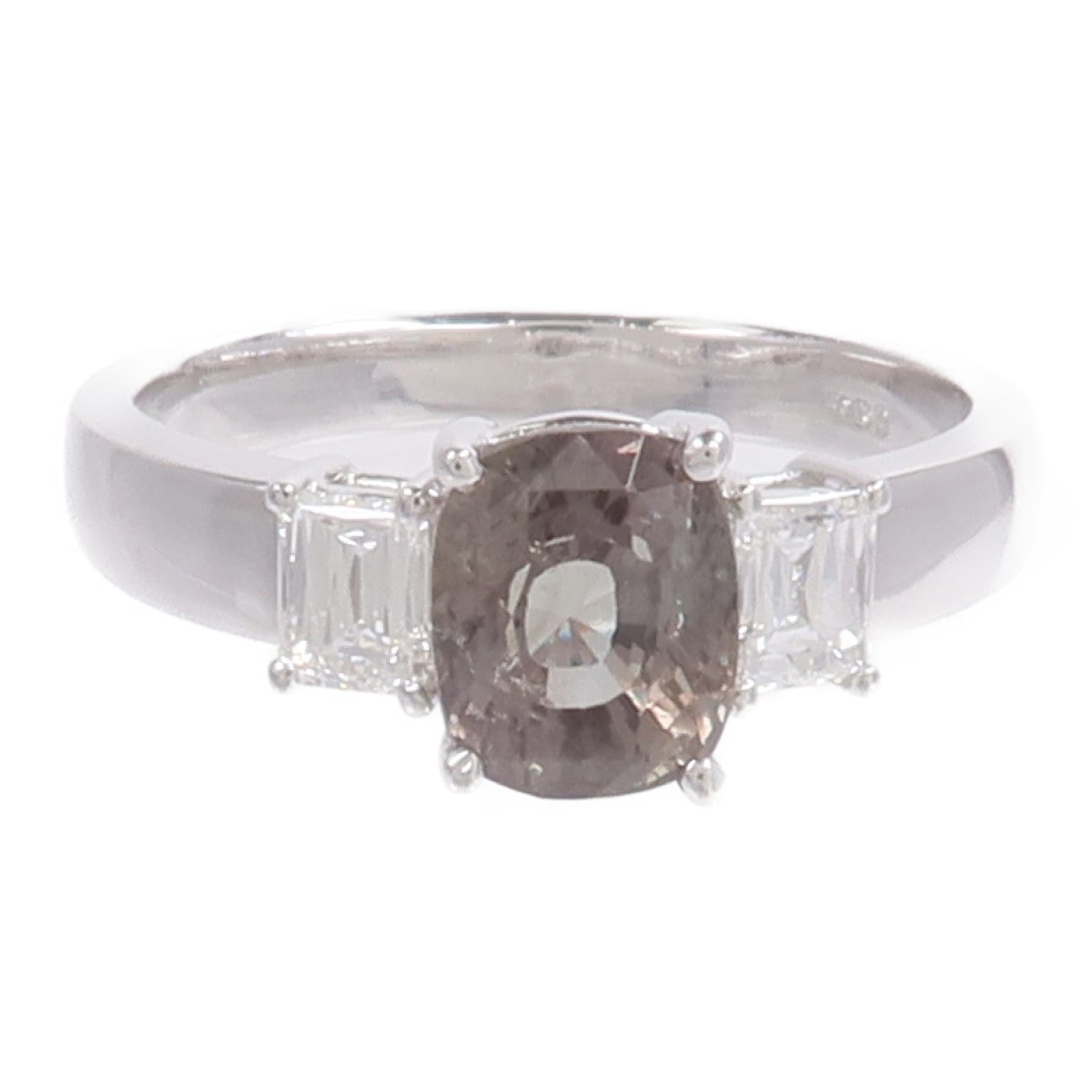 JEWELRY 18K白金Alexandrite Diamond Ring變石/鑽石戒指