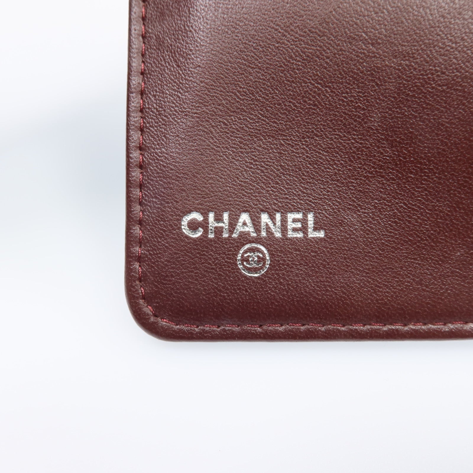 CHANEL 羊皮皮革Long Wallet銀扣長錢包