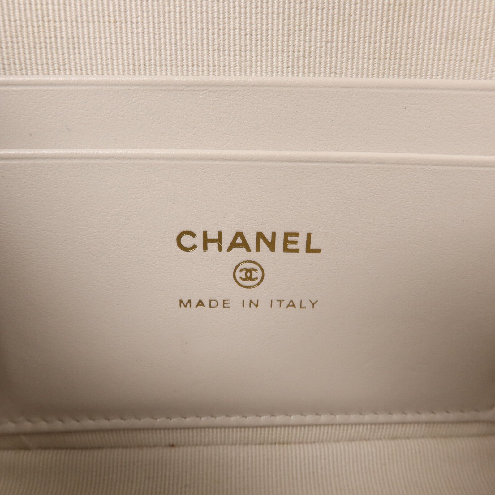 CHANEL 牛皮皮革Vanity Case 25C手挽肩背兩用袋