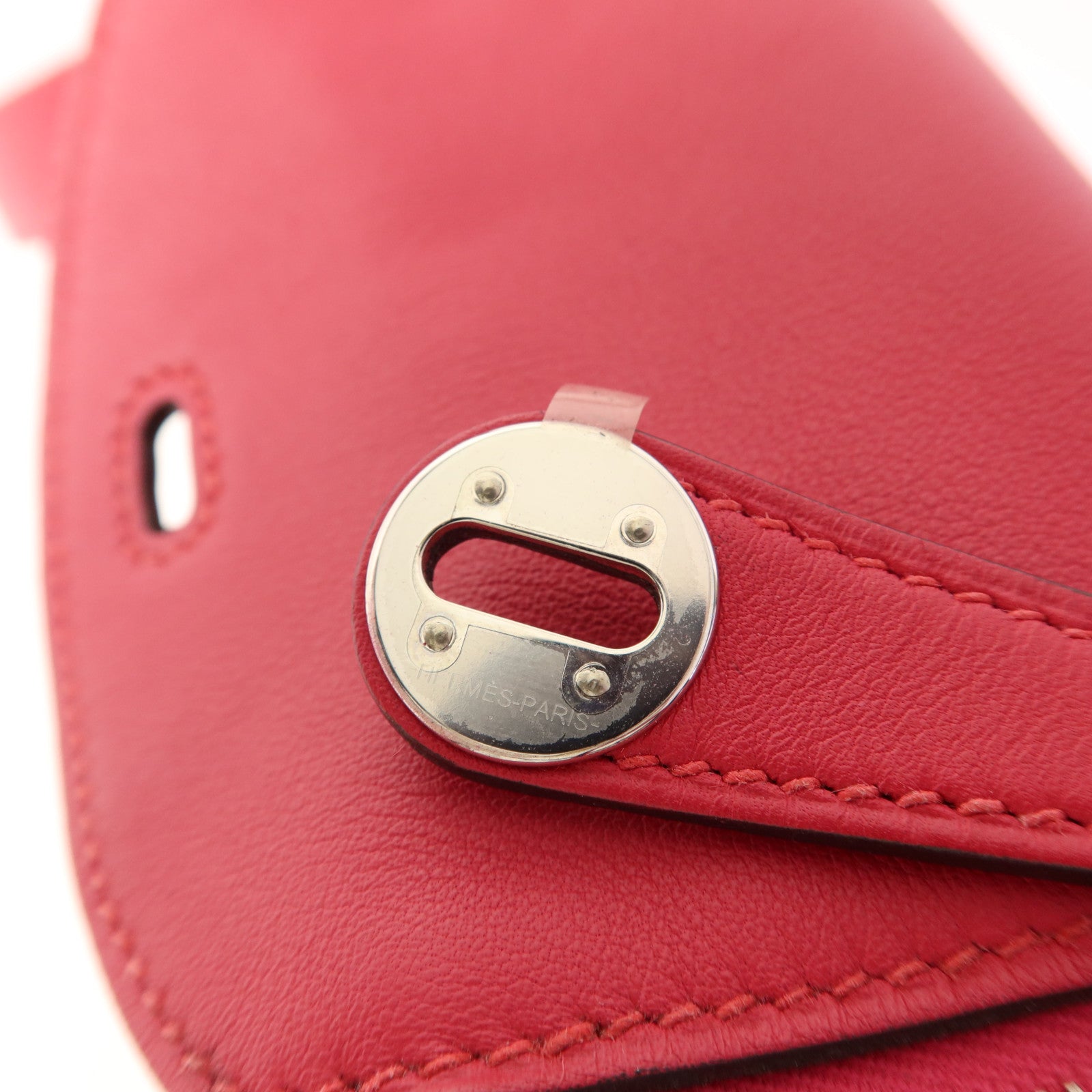 HERMES Swift皮革Mini Lindy金扣手挽肩背兩用袋Rose Extreme