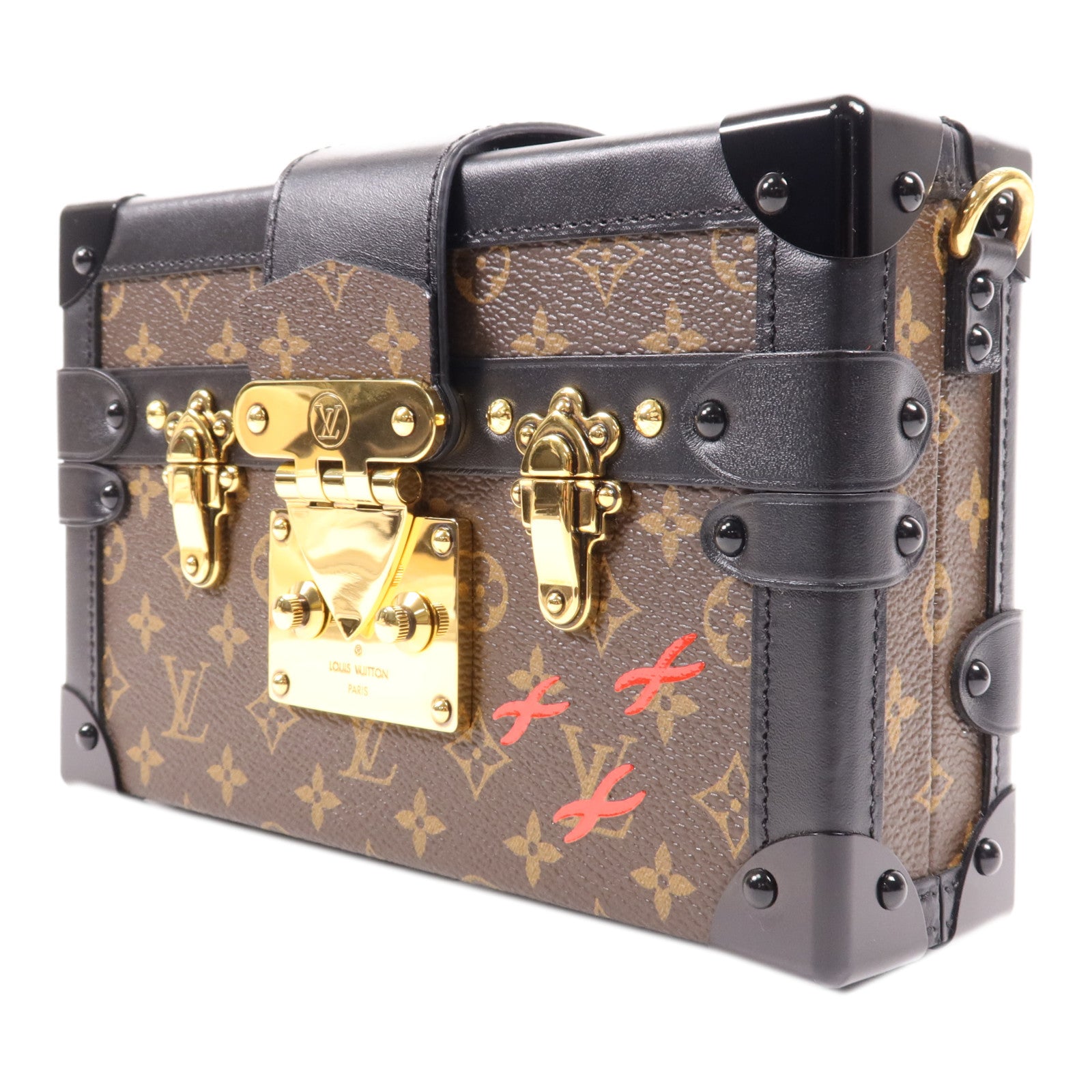 LOUIS VUITTON 【激減優惠】Monogram Petite Malle金扣肩背袋