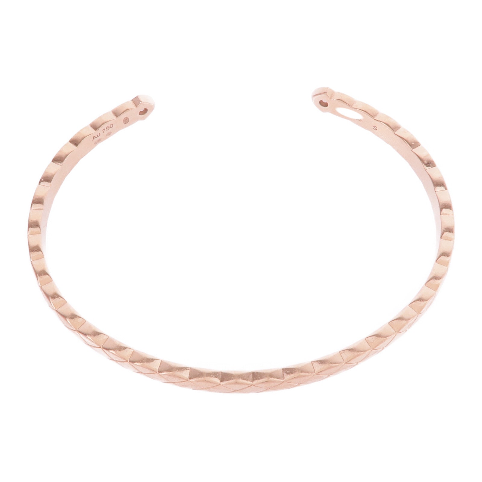 CHANEL 18K玫瑰金Coco Crush Bangle鑽石手鐲