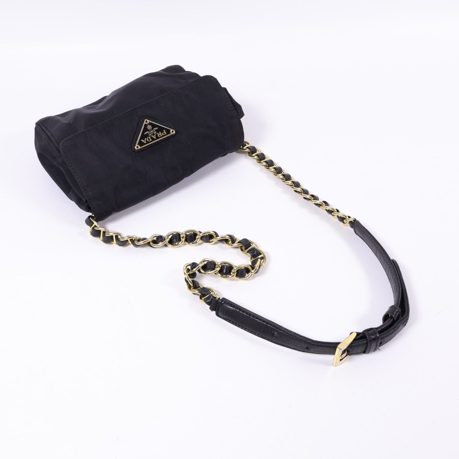 PRADA 尼龍Waist Bag金扣斜挎包