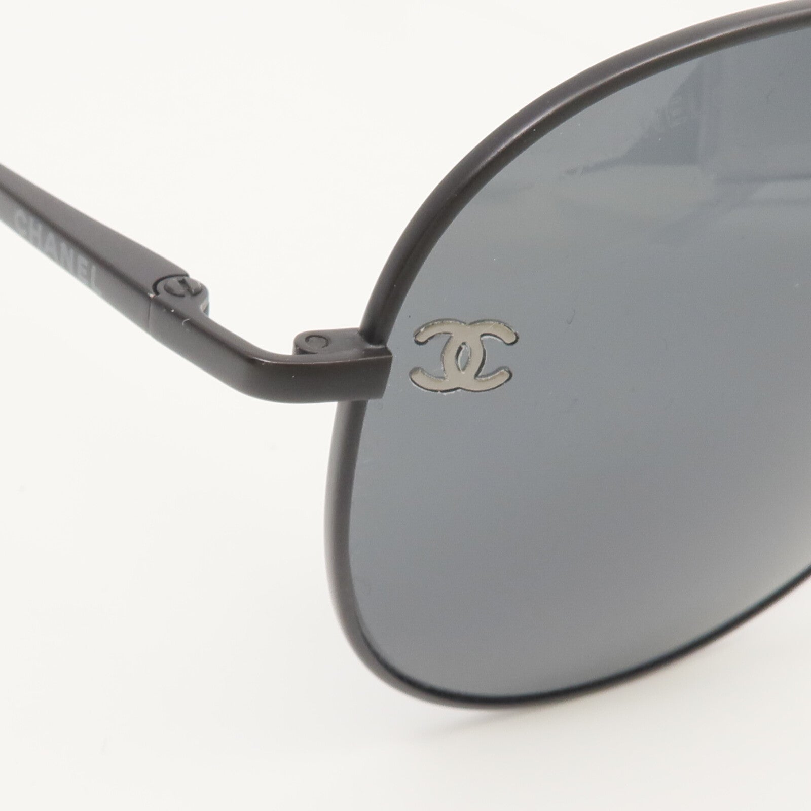CHANEL 鈦/皮革Sunglasses太陽眼鏡