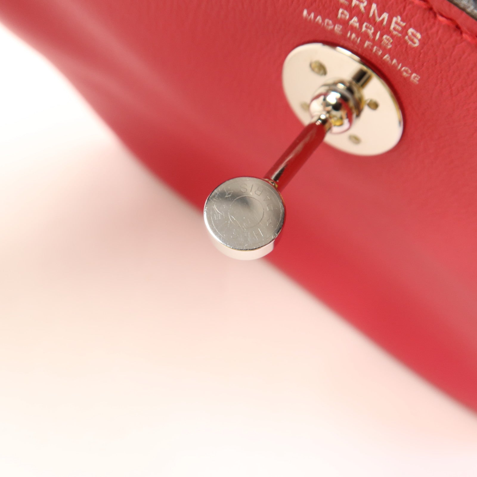 HERMES Swift皮革Mini Lindy金扣手挽肩背兩用袋Rose Extreme