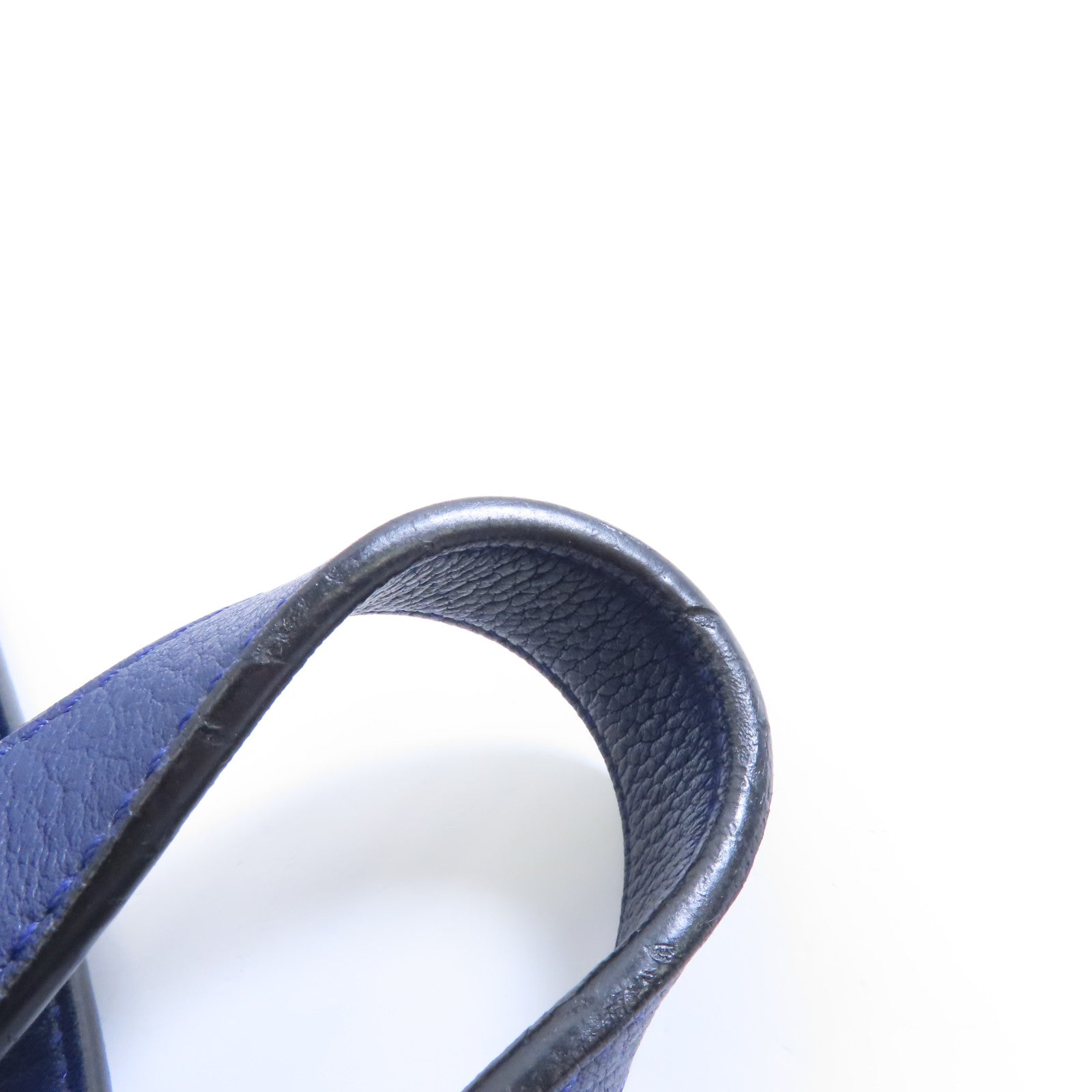 LOEWE 牛皮皮革Hammock銀扣手挽肩背兩用袋藍色