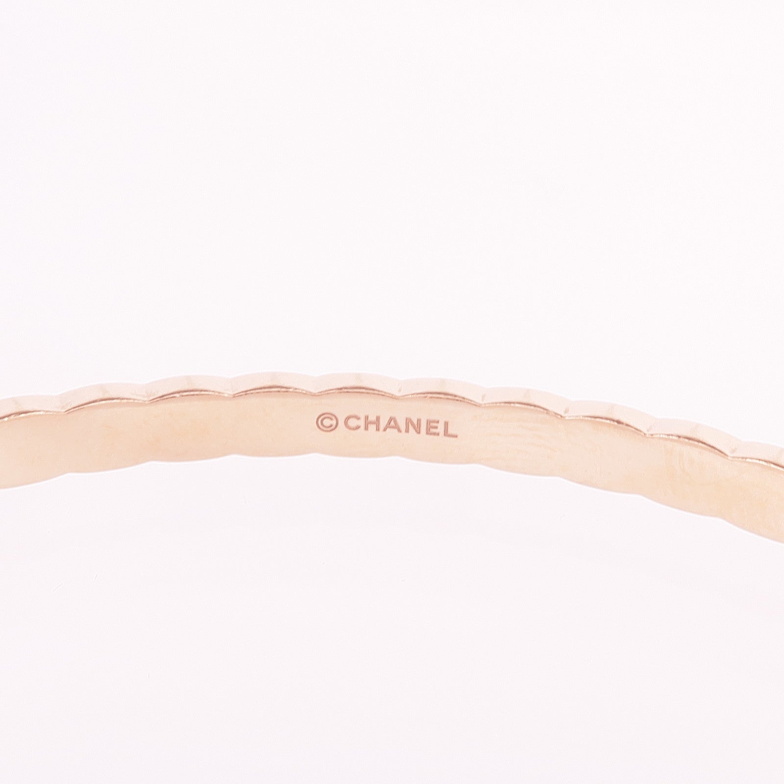 CHANEL 18K玫瑰金Coco Crush Bangle鑽石手鐲