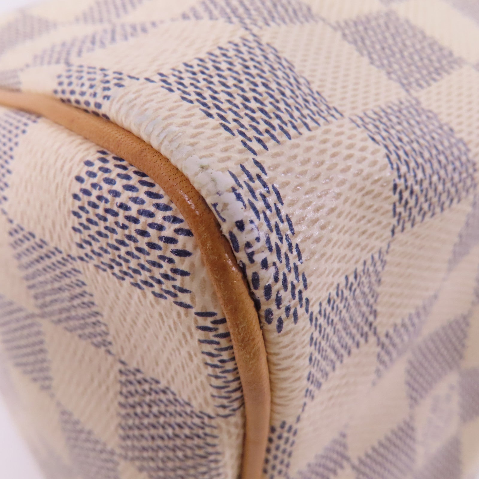 LOUIS VUITTON Damier Azur Speedy 25金扣手挽袋