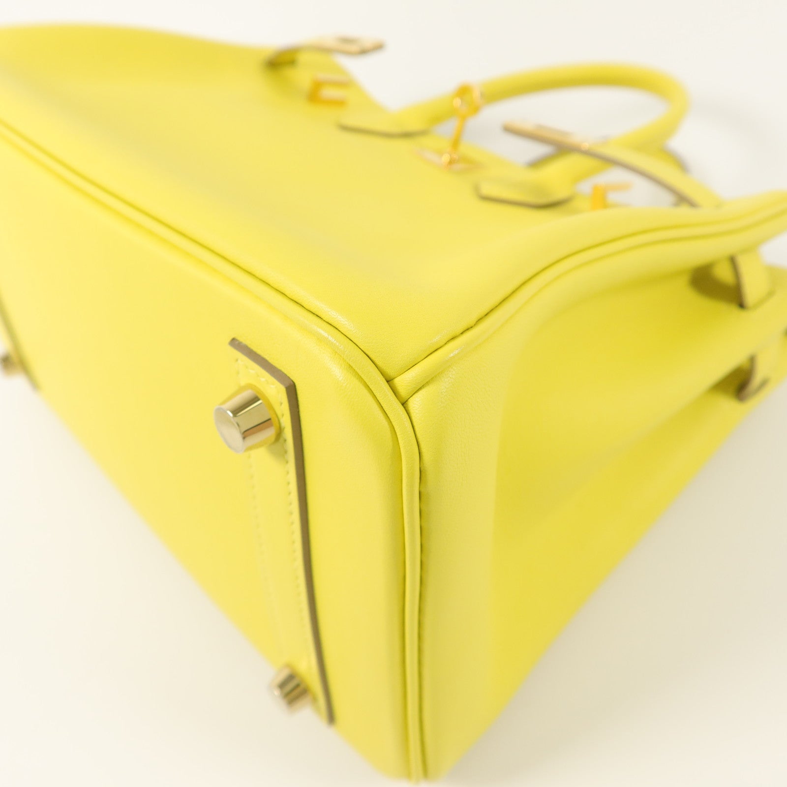 HERMES Swift皮革Birkin 25手挽袋Lime