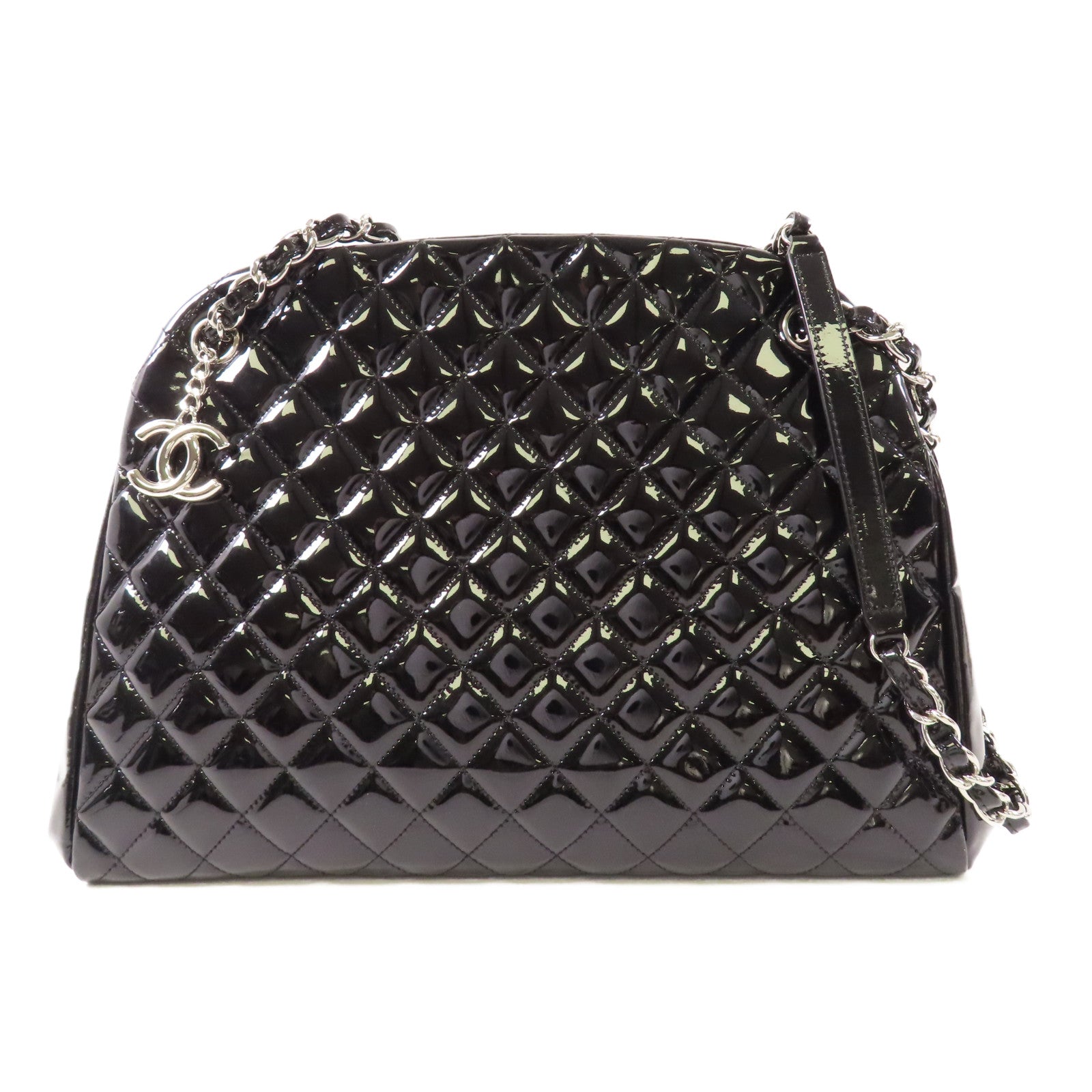 CHANEL 【激減優惠】漆皮皮革Tote Bag銀扣手挽袋