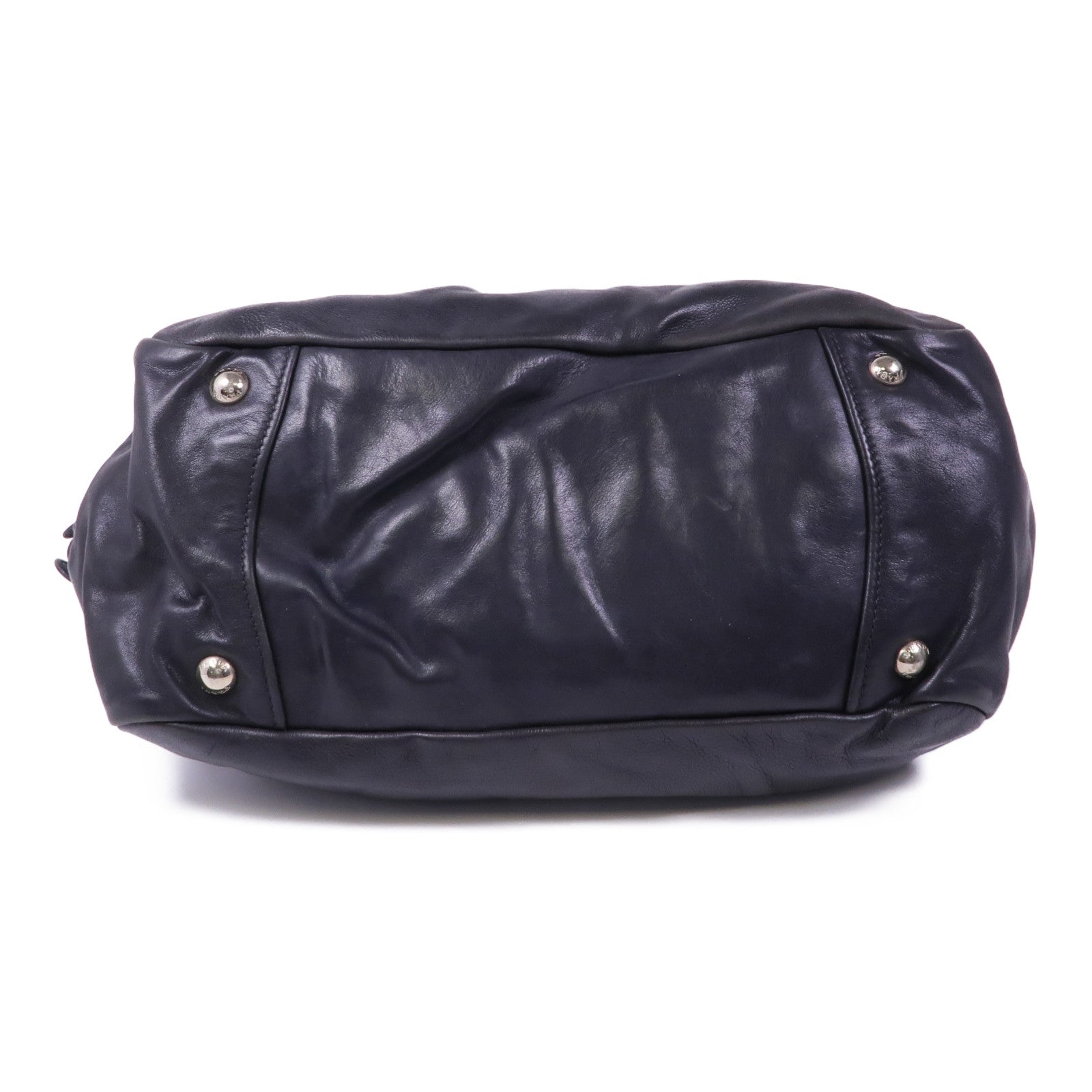 PRADA 牛皮皮革Shoulder Bag銀扣肩背袋