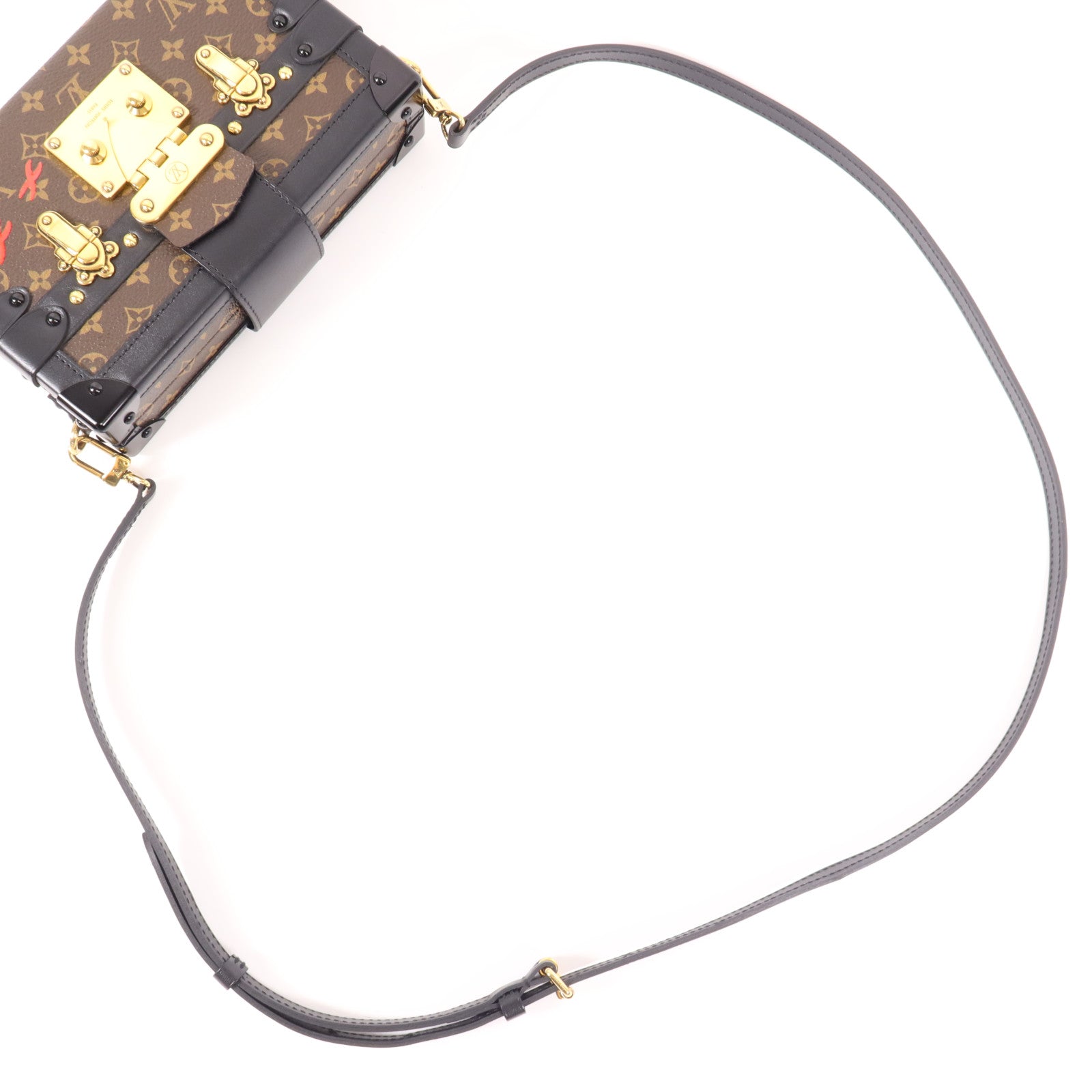 LOUIS VUITTON Monogram Petite Malle金扣肩背袋