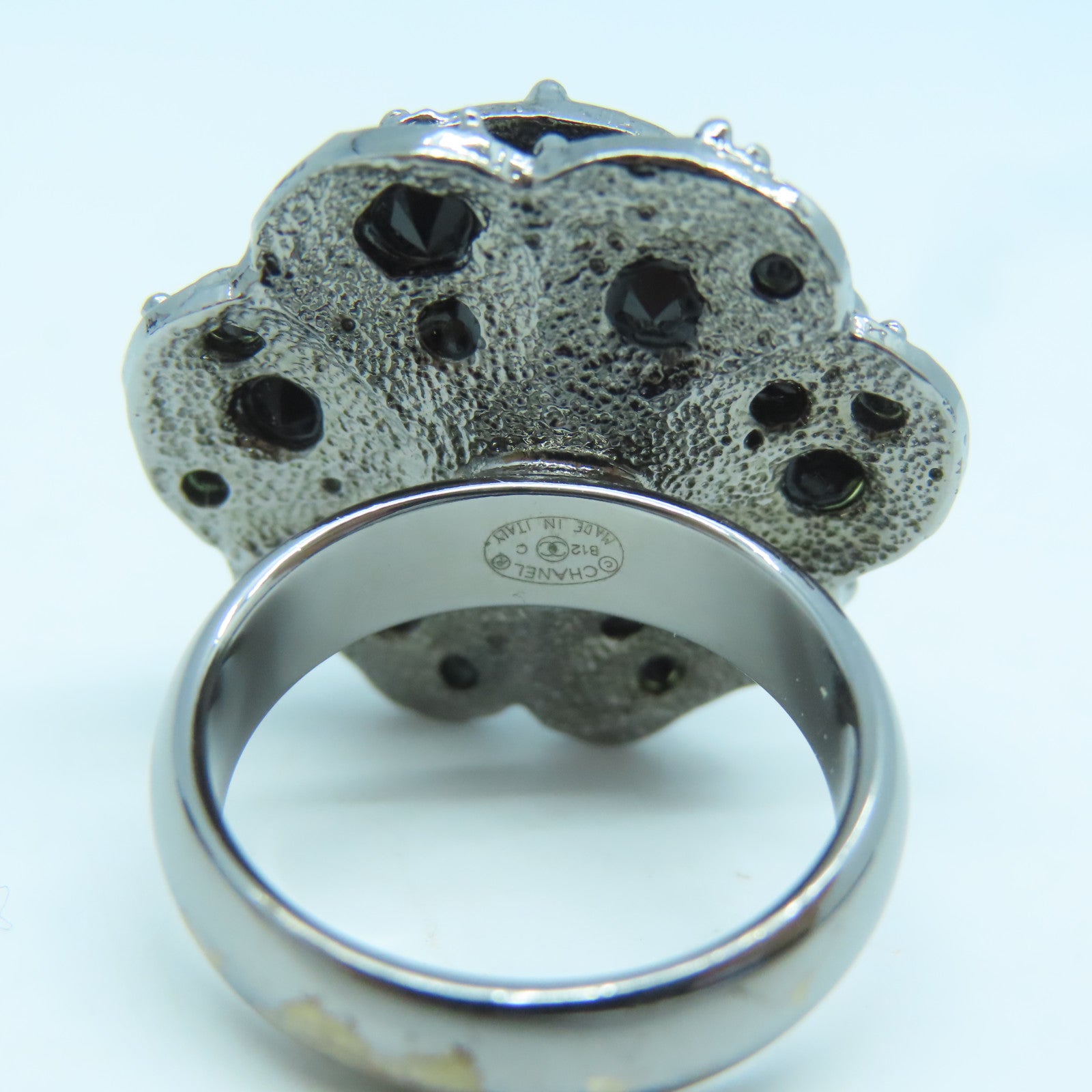 CHANEL 【激減優惠】金屬Ring戒指黑色US#6