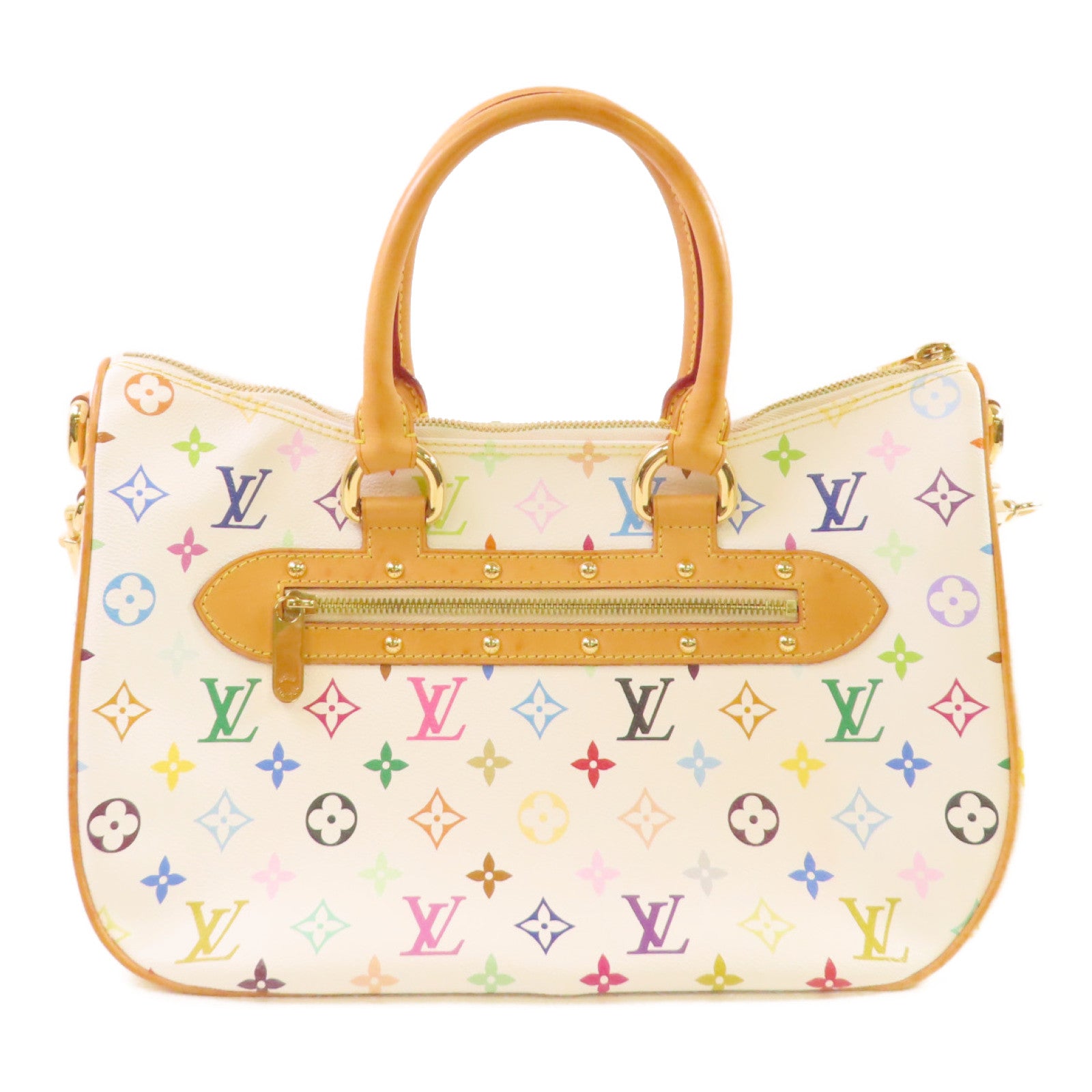 LOUIS VUITTON Monogram Multicolore Rita 2Way Shoulder Bag金扣手挽肩背兩用袋白色/彩色