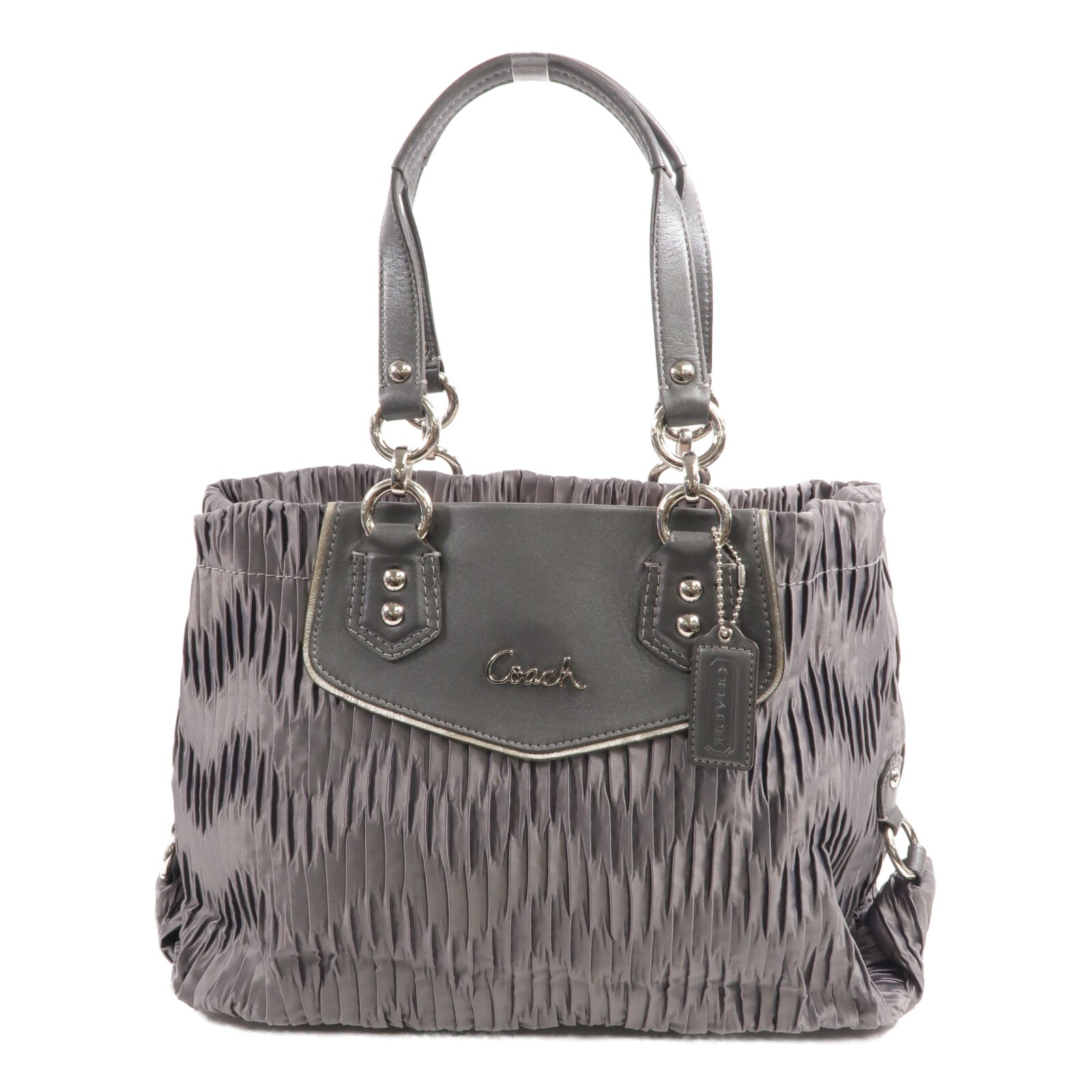 COACH 牛皮皮革/Satin Ashley Carryall手挽袋