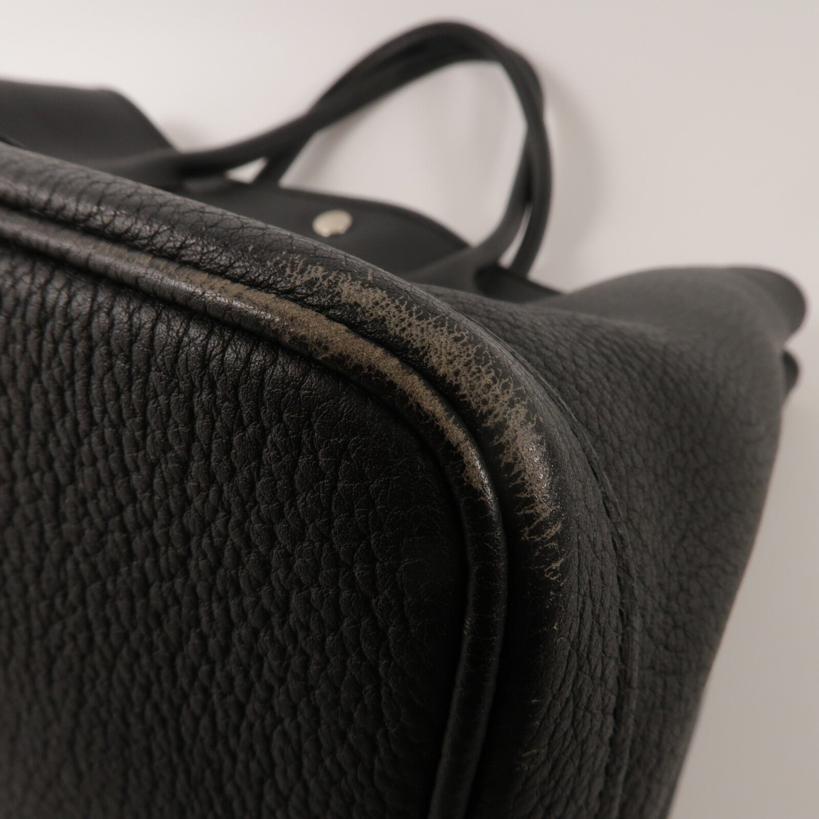 HERMES Negonda皮革GardenParty PM手挽袋Noir