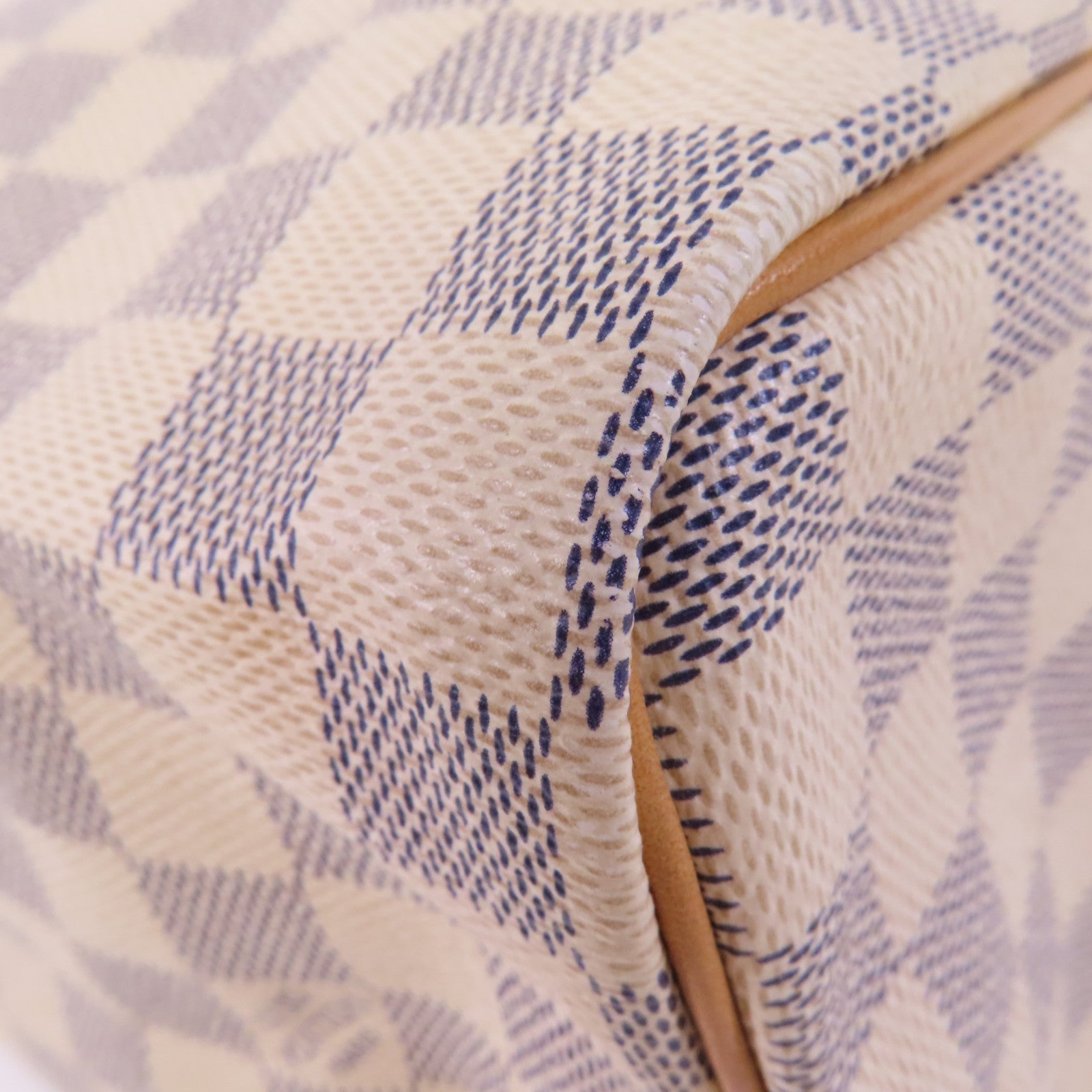 LOUIS VUITTON Damier Azur Speedy 25金扣手挽袋