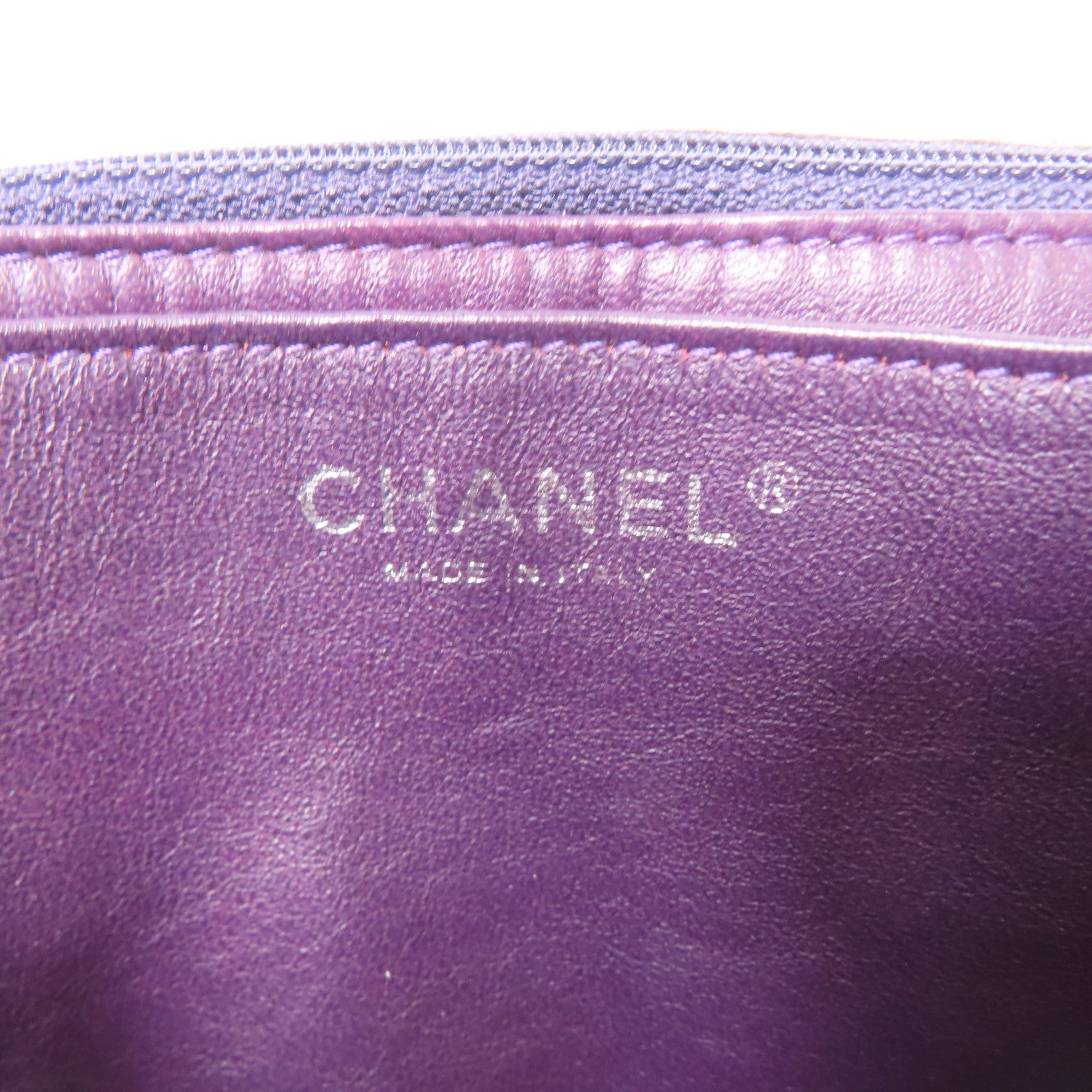 CHANEL 羊皮皮革Chain Shoulder Bag鏈帶肩背袋紫色