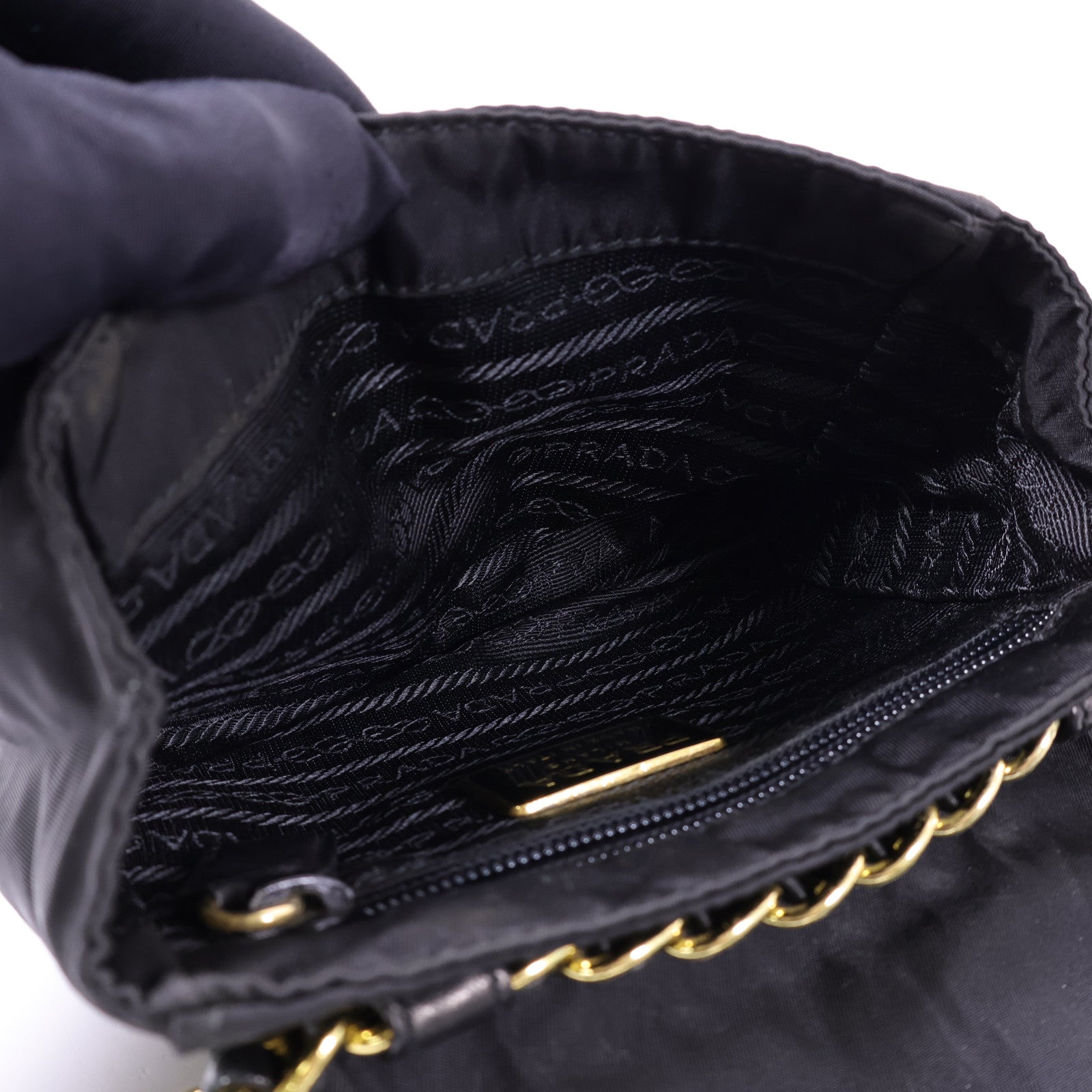 PRADA 尼龍Waist Bag金扣斜挎包