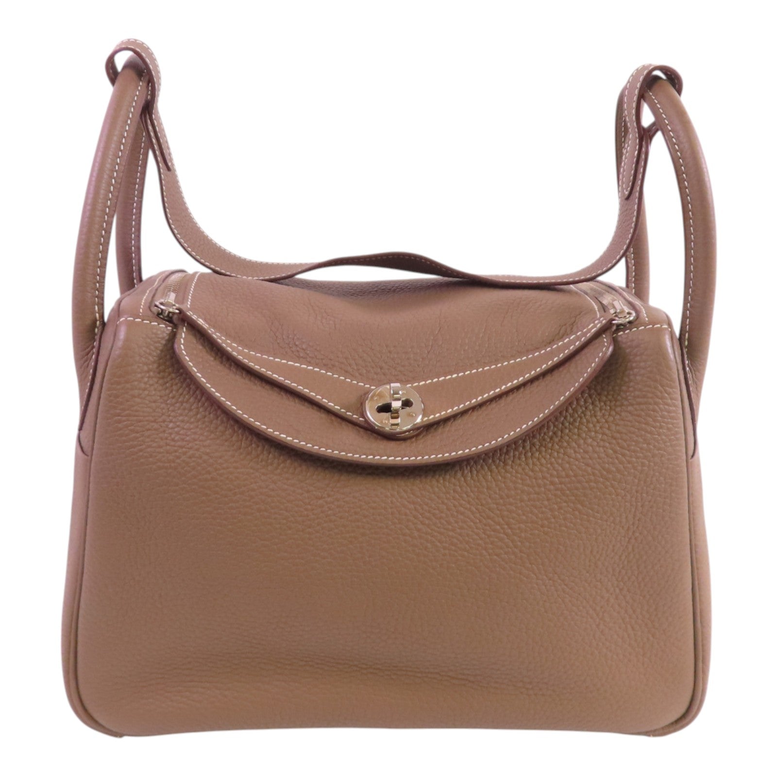 HERMES Clemence皮革Lindy 30 Shoulder Bag銀扣肩背袋