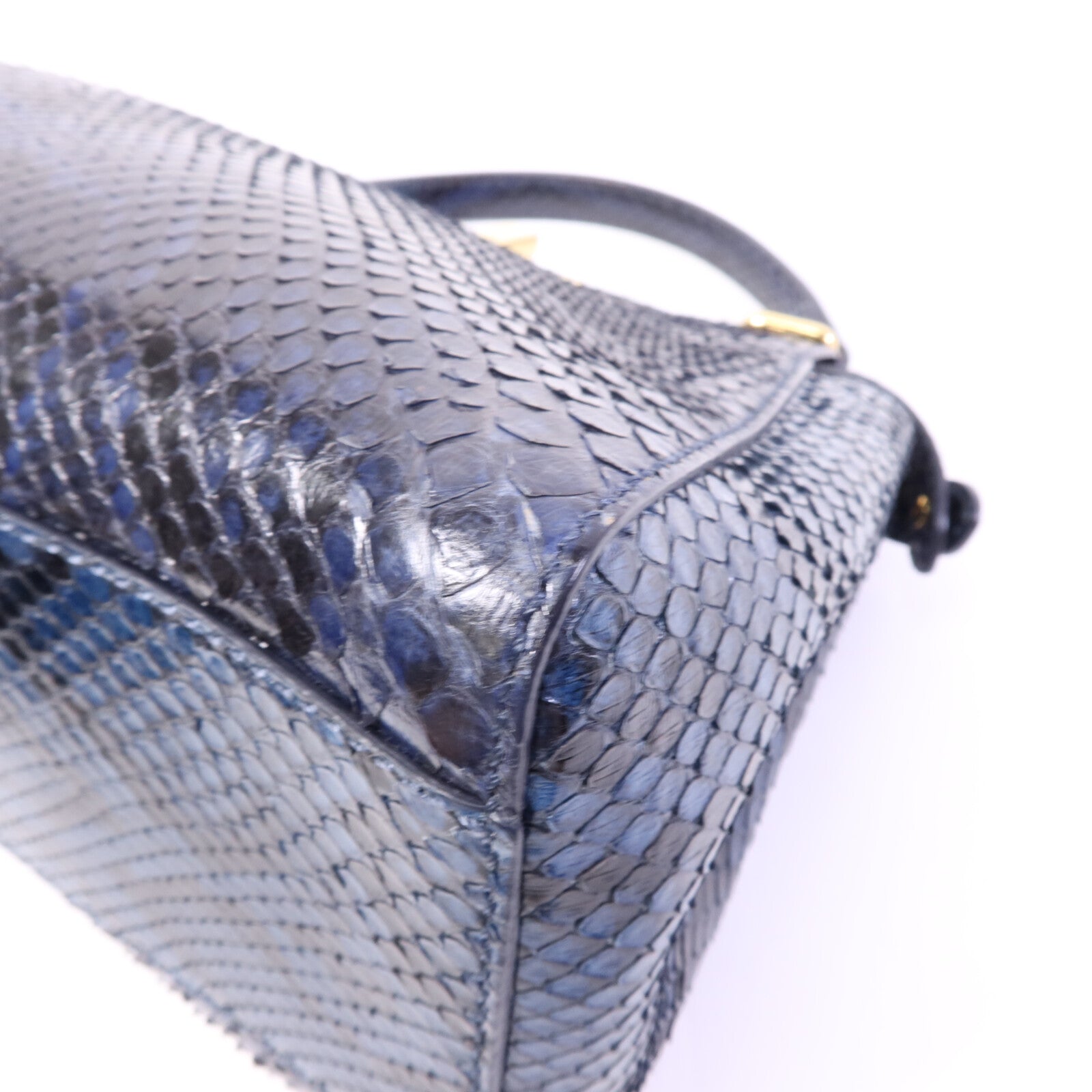 FENDI 蛇皮皮革Peekaboo Mini金扣手挽肩背兩用袋