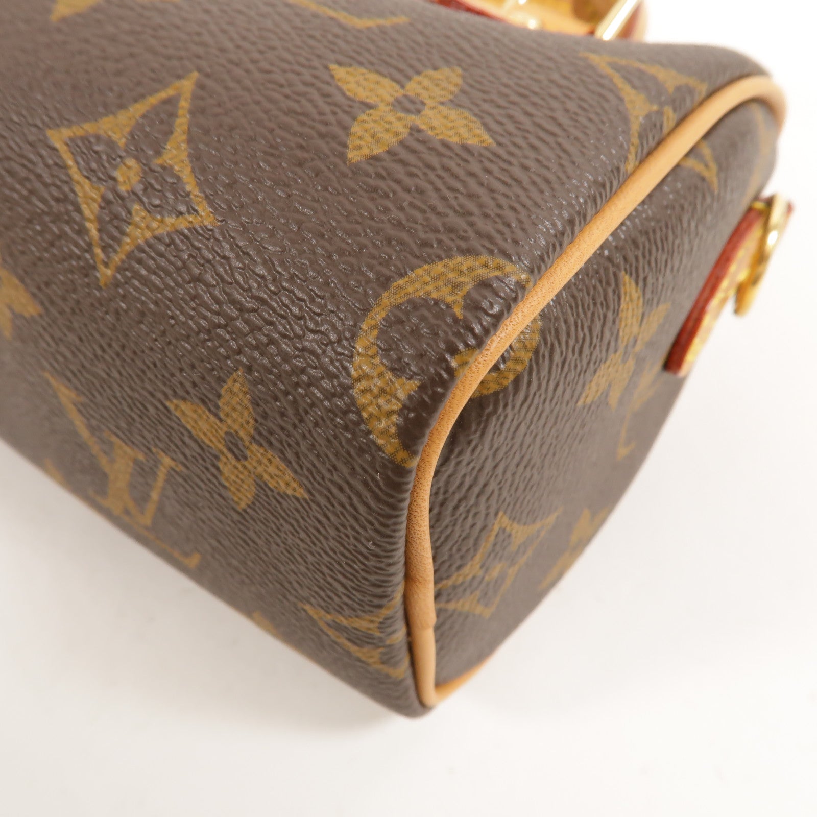 LOUIS VUITTON Monogram Nano Speedy金扣手挽肩背兩用袋