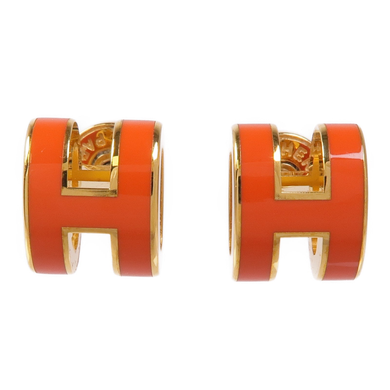 HERMES 金屬Mini Pop H Earrings耳環Feu