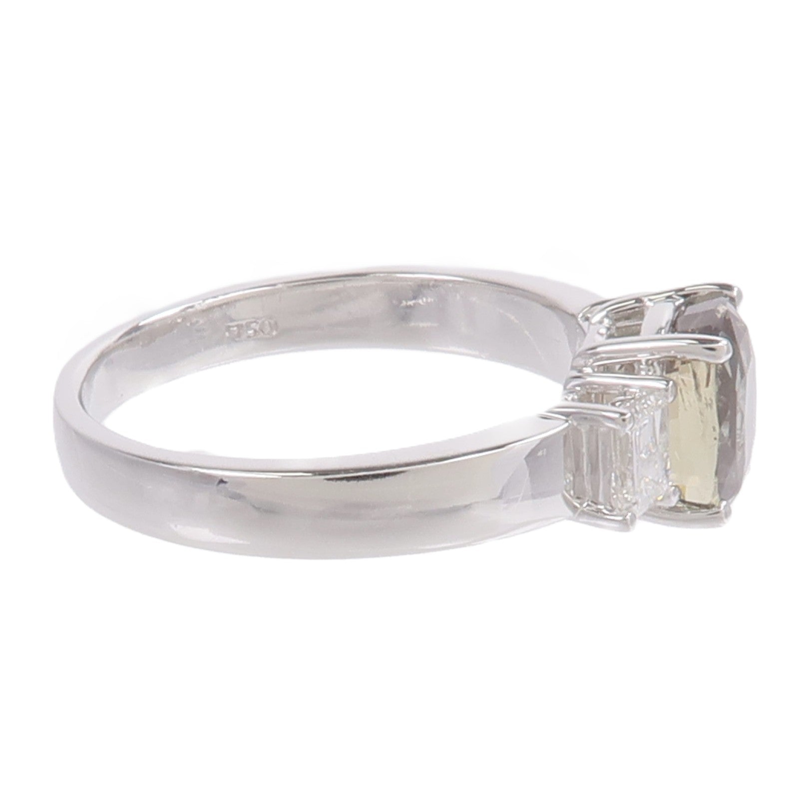 JEWELRY 18K白金Alexandrite Diamond Ring變石/鑽石戒指