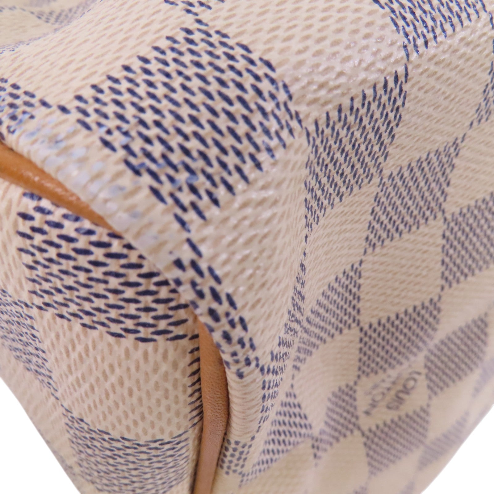 LOUIS VUITTON Damier Azur Speedy 25金扣手挽袋