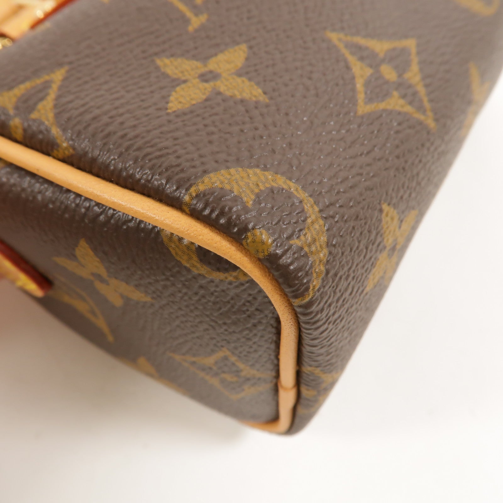 LOUIS VUITTON Monogram Nano Speedy金扣手挽肩背兩用袋