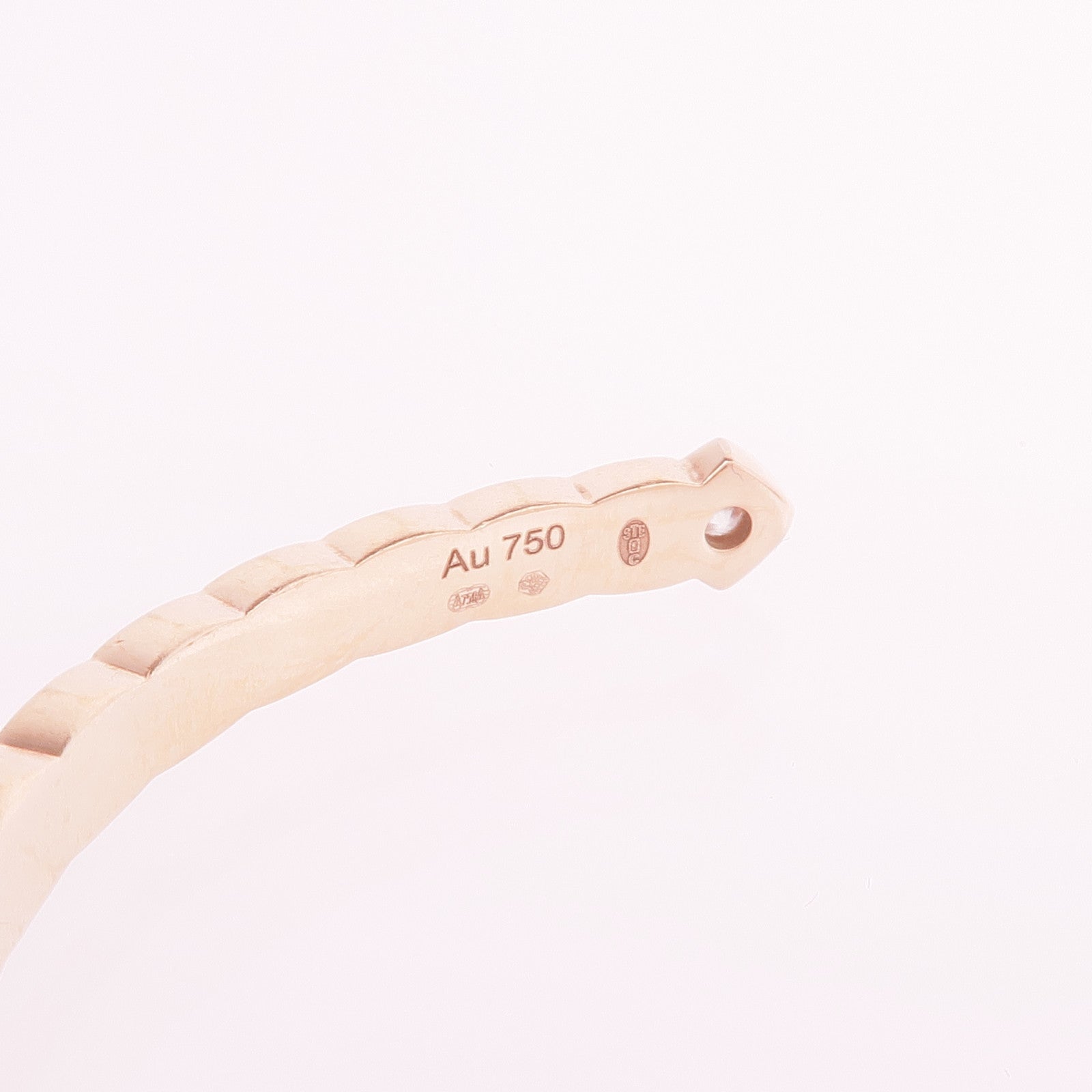 CHANEL 18K玫瑰金Coco Crush Bangle鑽石手鐲