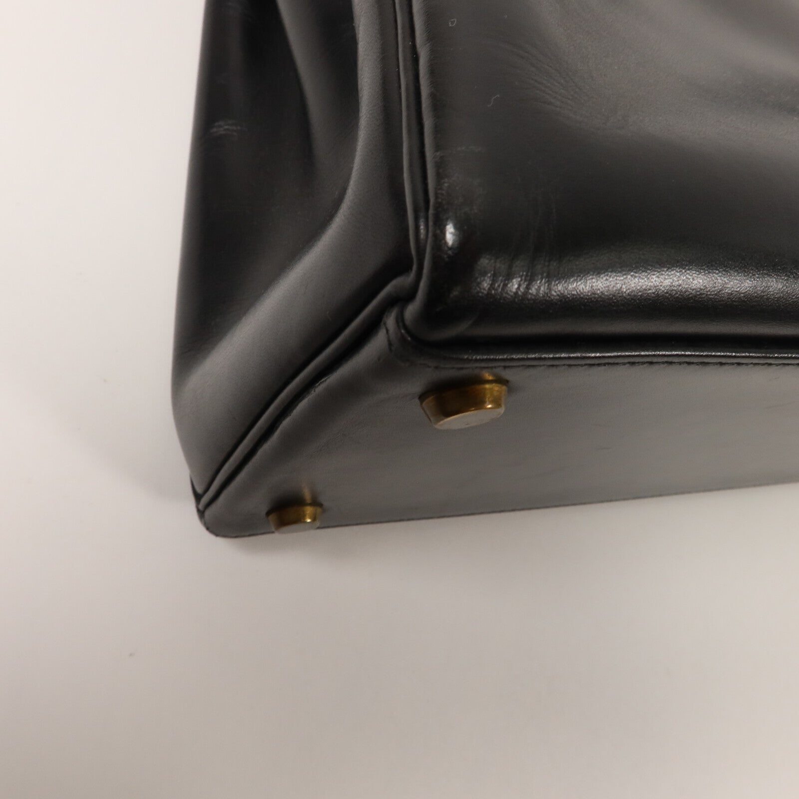 HERMES Box Calf皮革Kelly 32手挽袋Noir